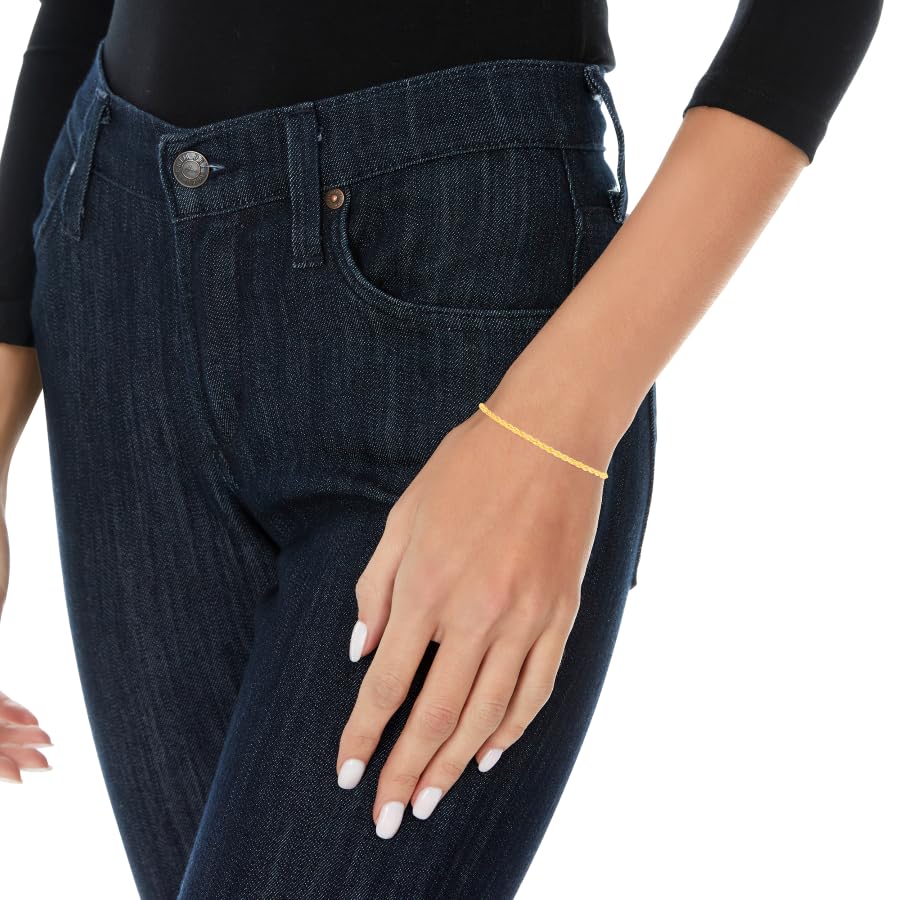 10K Yellow Gold 2.5mm Diamond Cut Lite Rope Chain Bracelet or Anklet - Elegant Jewelry for Women, Gift for Her, Perfect for Everyday Wear & Special Occasions