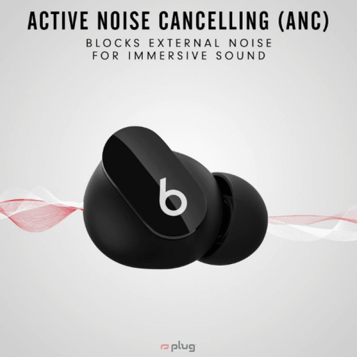 Beats Studio Buds True Wireless Noise Cancelling Earbuds - Black | Premium Bluetooth Headphones for Gym, Work & Travel | Active Noise Cancelling for Calls & Music