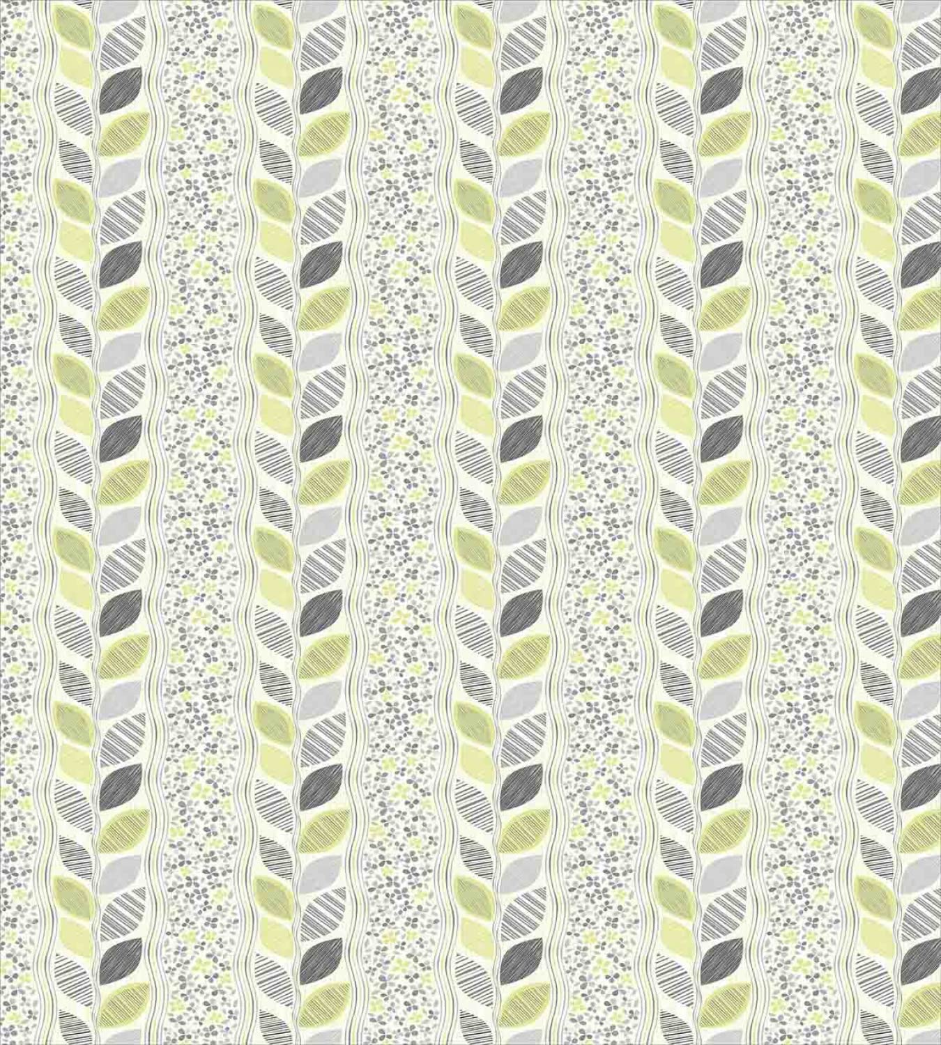Ambesonne Abstract Duvet Cover Set - Wavy Vertical Stripes with Sketched Leaves & Flowers | 2-Pack King Size Bedding Set (2 Duvet Covers + 4 Pillowcases) | Green Grey Modern Design | Perfect for Master Bedroom, Guest Room & Luxury Hotel Decor
