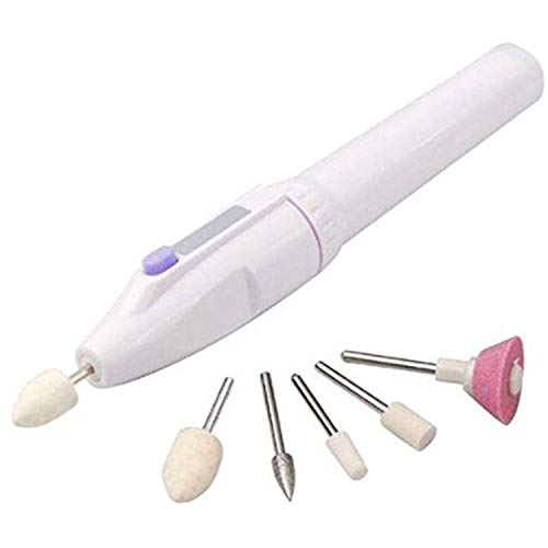 Shreerang GRANTHRAJ 7-in-1 Electric Nail Drill Machine for Manicure & Pedicure - Professional Nail Grinder, Polisher & Grooming Kit (White) - Perfect for Home Salon, Nail Art & DIY Nail Care