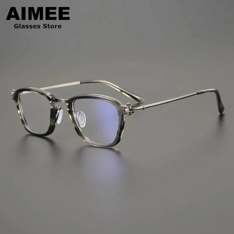 Aimee Women's Full Rim Square Titanium Acetate Eyeglasses Frame 945880 - Lightweight & Durable Eyewear for Work, Reading & Fashion