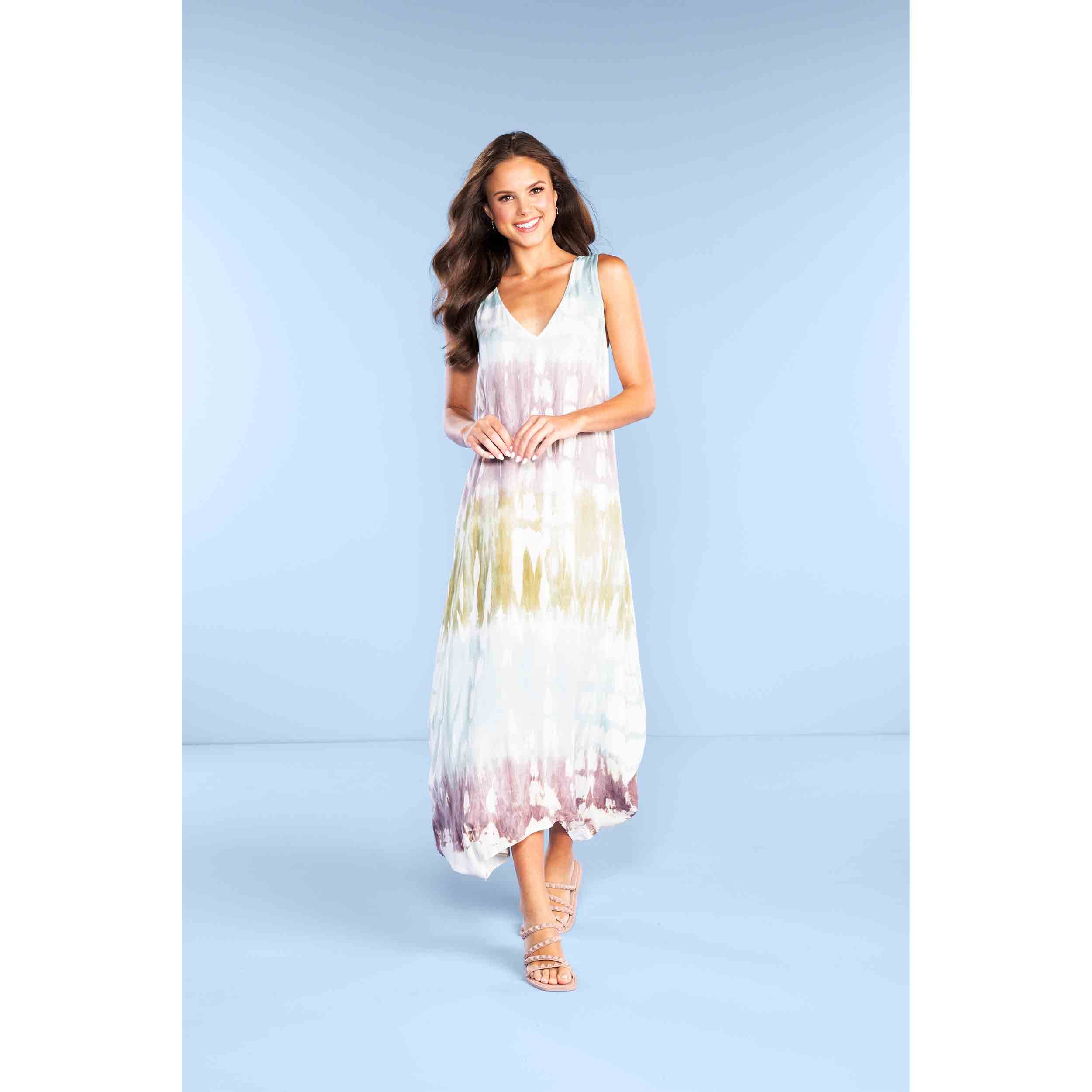 Mud Pie Women's Sleeveless Maxi Dress - Flowy Summer Beach Dress for Vacation, Party & Casual Wear