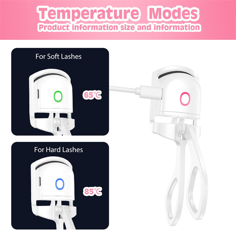 Best Electric Heated Eyelash Curler for Perfect Curls - Waterproof & Safe Eyelash Curling Wand - Perfect for Home Use, Travel & Professional Makeup