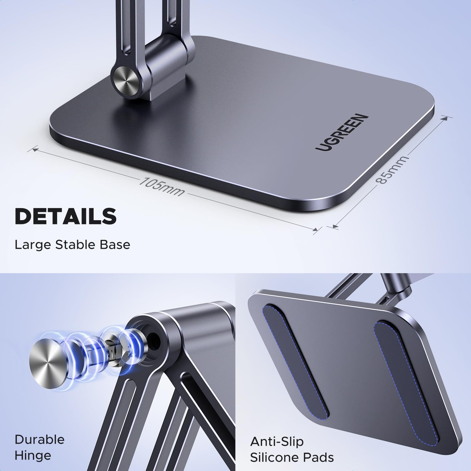 UGREEN Magnetic Phone Stand for iPhone 16/15/14 - Adjustable Magsafe Holder | Desk & Car Use