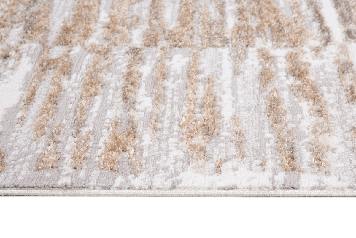 7x9 Area Rug - Soft Modern Grey Cream Beige Non-Slip Living Room Bedroom Rug for Home Decor