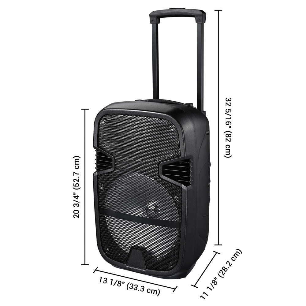 12-inch Portable Active PA Speaker with Wireless Microphone - Perfect for Outdoor Events, Parties & Public Speaking | TheLAShop