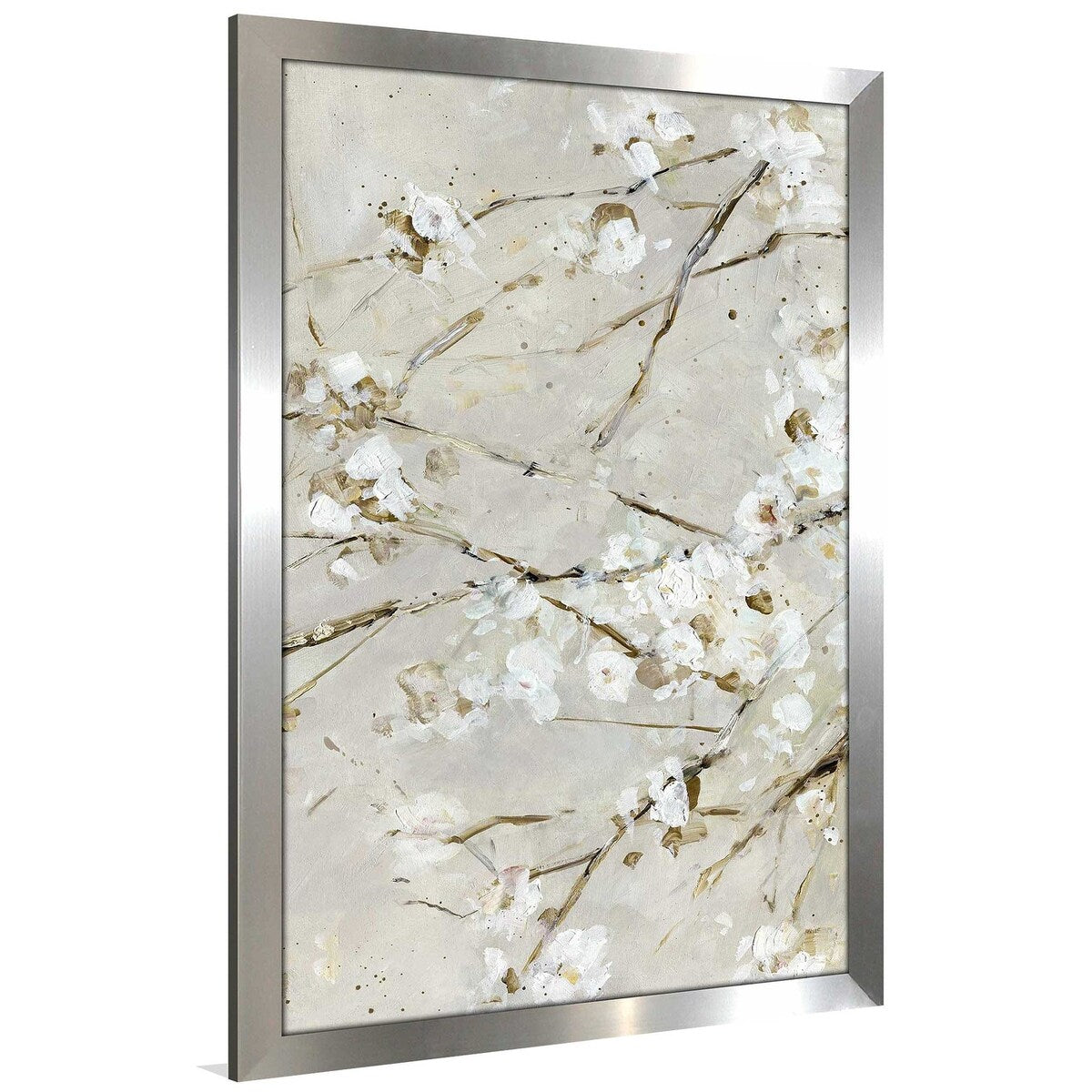 Blossom Confetti Vertical Wall Art Print by Sally Swatland - Premium Acrylic Canvas Painting for Living Room, Bedroom & Office Decor