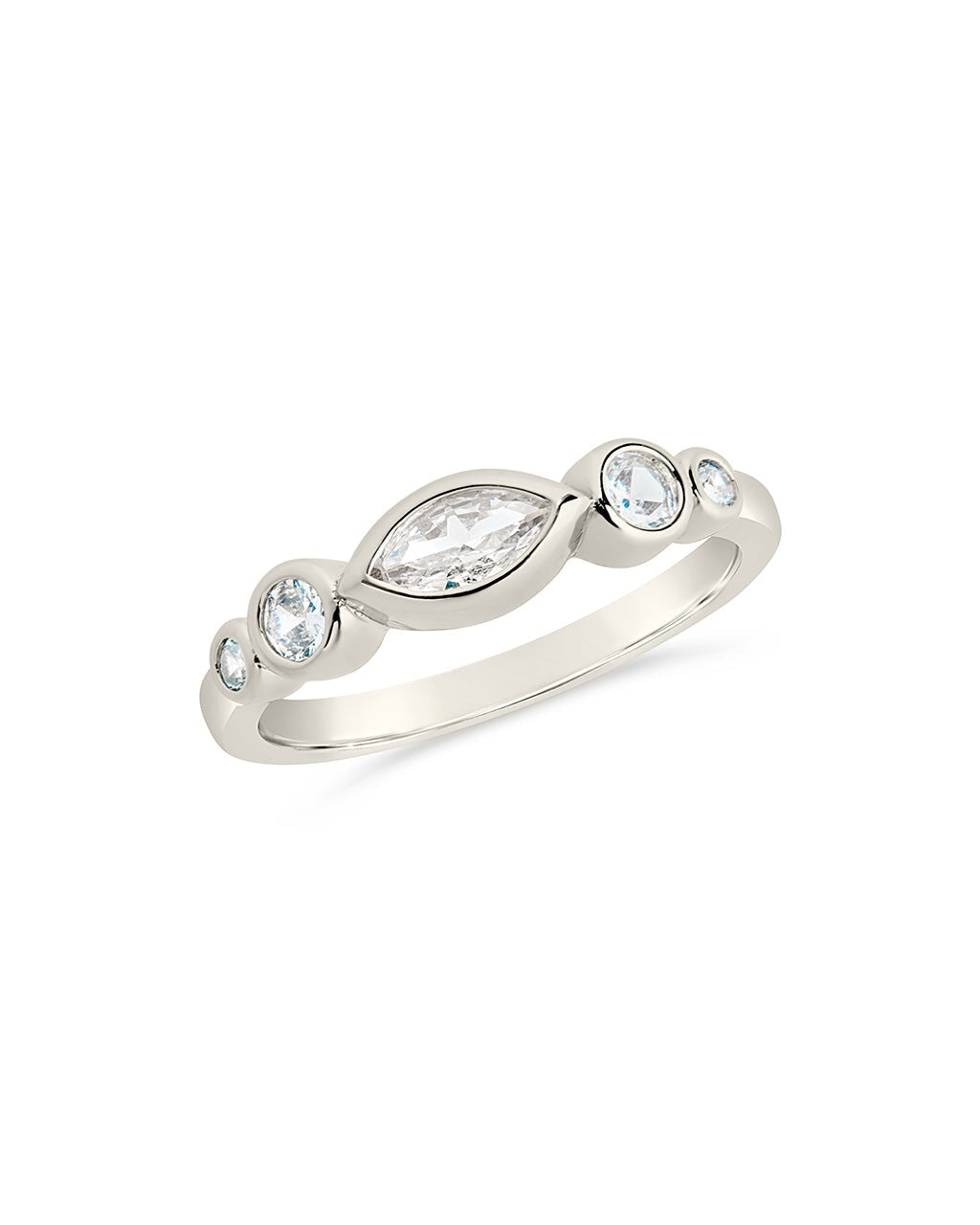 Mylena CZ Band Ring for Women - Elegant Cubic Zirconia Fashion Jewelry Gift for Her - Perfect for Weddings, Parties & Everyday Wear