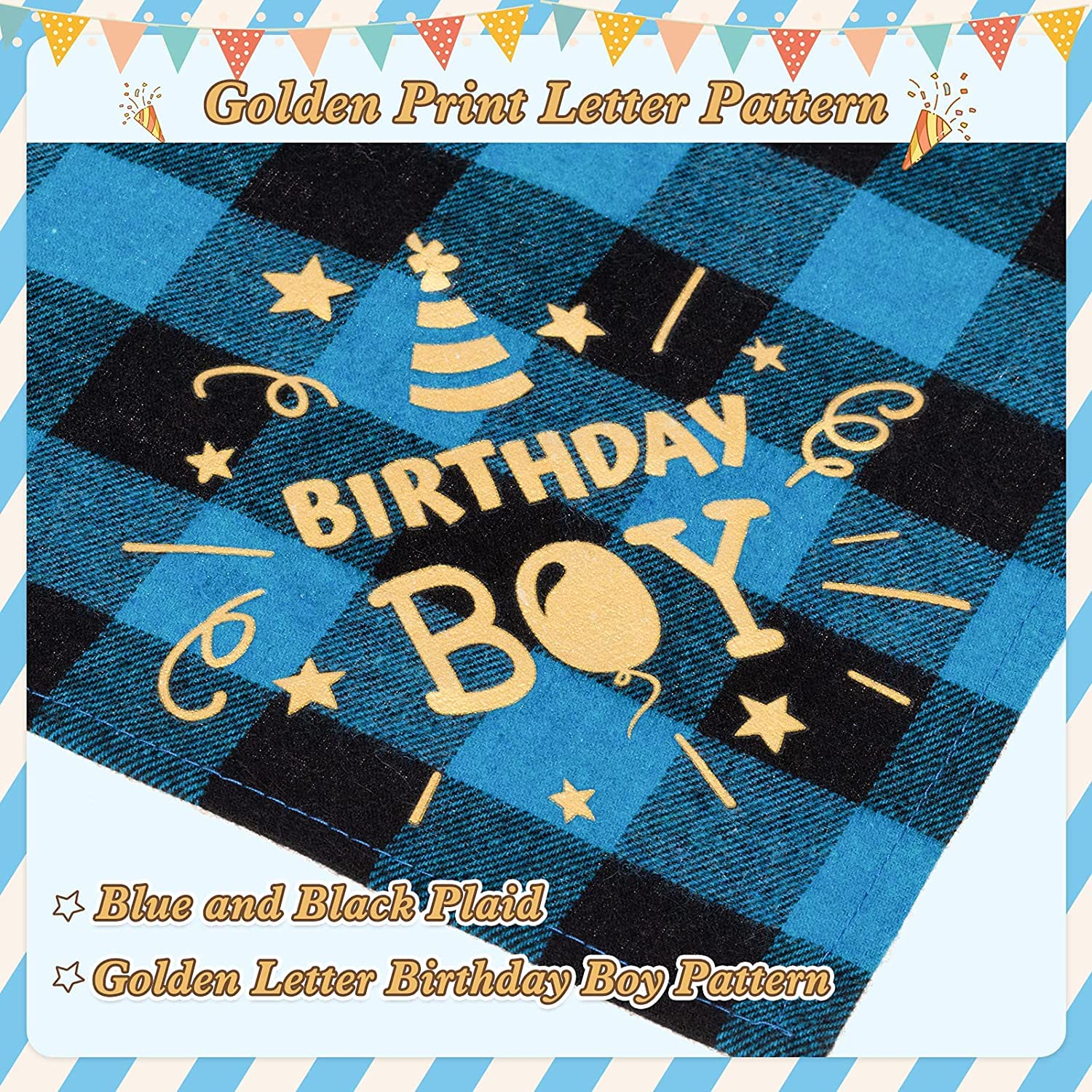 Dog Birthday Party Supplies Set - Cute Dog Bandana & Birthday Hat with Age Number, Triangle Scarf for Small & Medium Dogs | Perfect for Birthday Decorations, Pet Celebrations & Photo Shoots