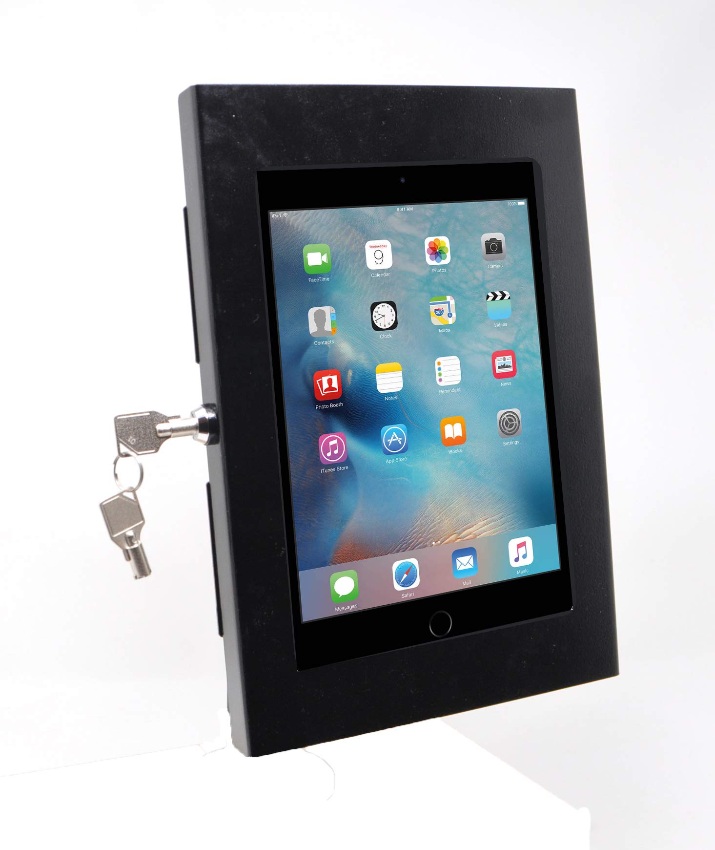 TABcare Locking Security Metal Case for iPad Mini 4/5 - Heavy Duty Protective Enclosure for Kiosk, POS, Retail Store & Digital Signage Display (Black) - Perfect for Secure Public Use in Restaurants, Museums and Shopping Centers