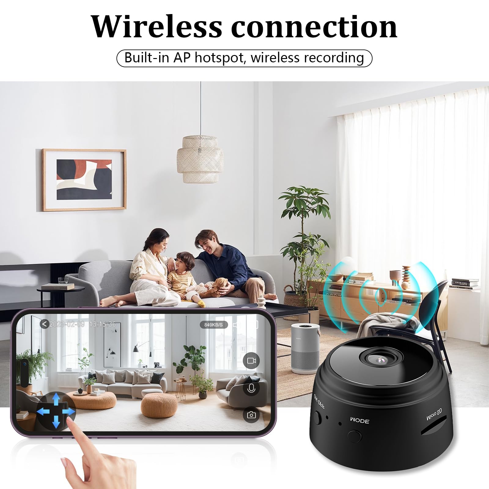 Mini Spy Camera 1080P - WiFi Hidden Camera for Pet, Baby & Office Security - App Control & Cloud Storage - Indoor Monitoring
