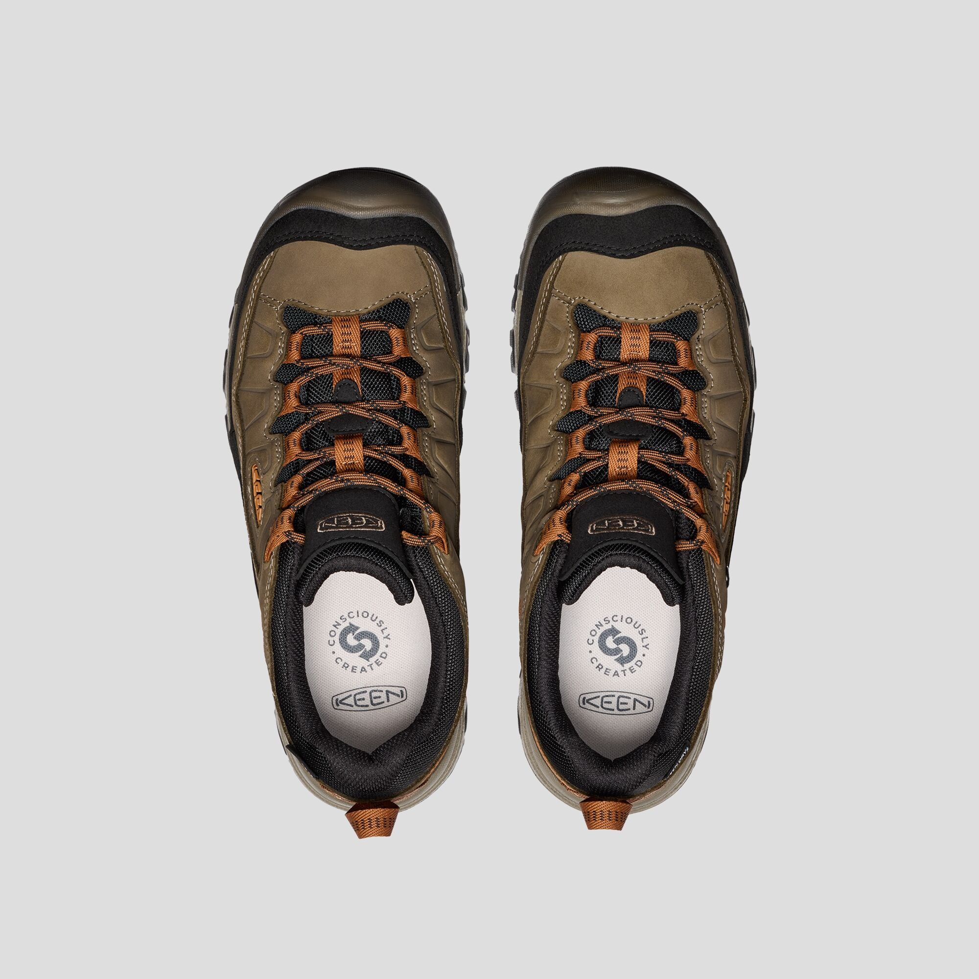 Keen Targhee IV WP Waterproof Hiking Boots for Men - Sea Turtle/Roasted Pecan - Outdoor Trekking & Mountain Climbing Footwear