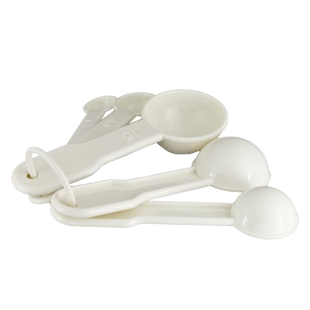 Premium 5-Piece Resin Measuring Spoons Set - Accurate for Dry & Liquid Ingredients (Oil, Water, Vinegar, Sauces, Sugar, Honey) - Perfect for Baking, Cooking & Meal Prep