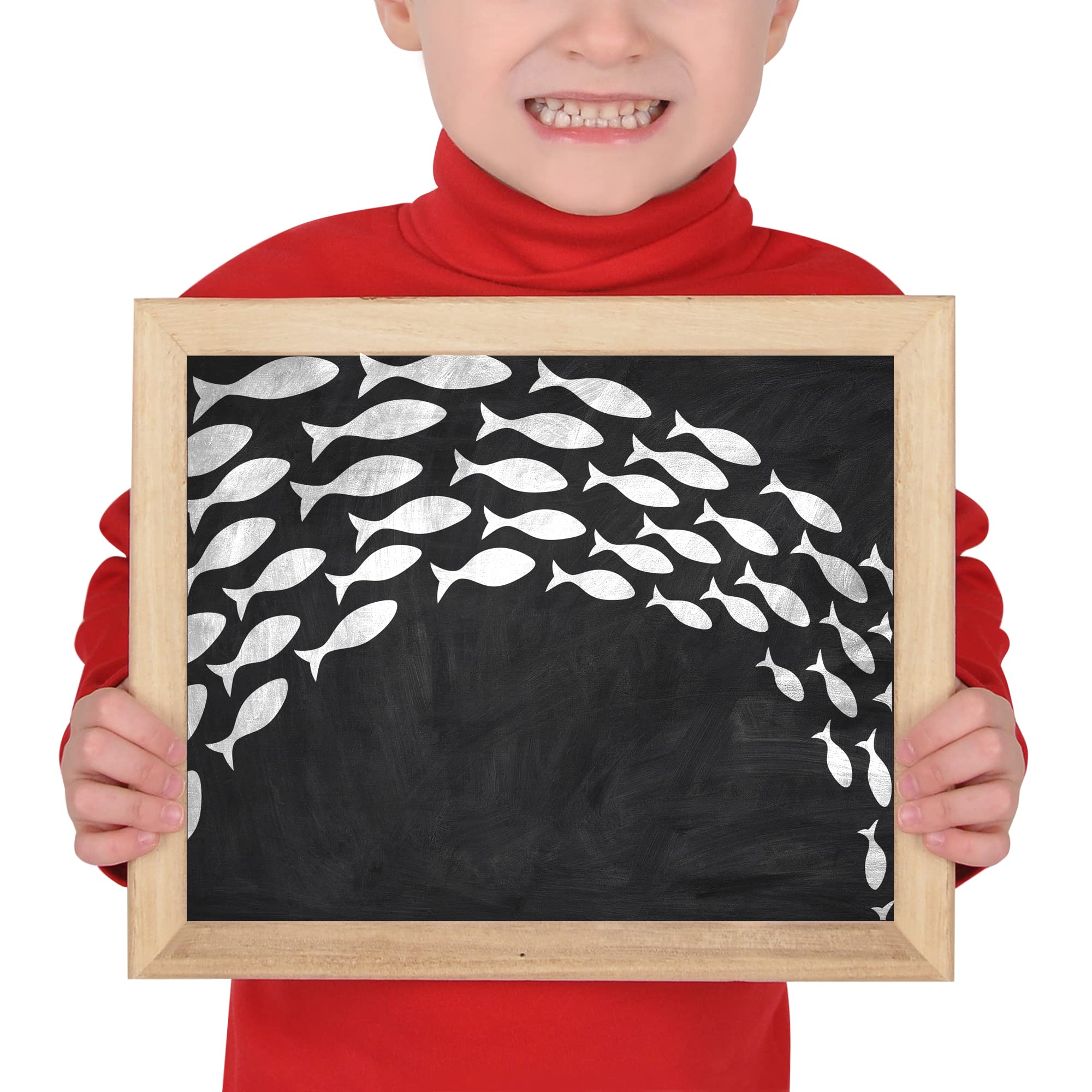 Fish School Stencil - Underwater Marine Life Template for DIY Art, Ocean Themed Decor | Perfect for Kids' Crafts, Classroom Projects & Nautical Home Decor