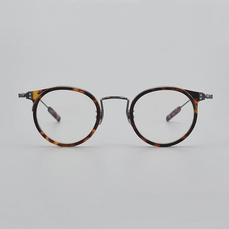 Premium Unisex Black Titanium Acetate Eyeglasses Frame 4957 - Lightweight Oval & Round Full Rim Glasses for Men & Women | Perfect for Office, Reading & Everyday Wear