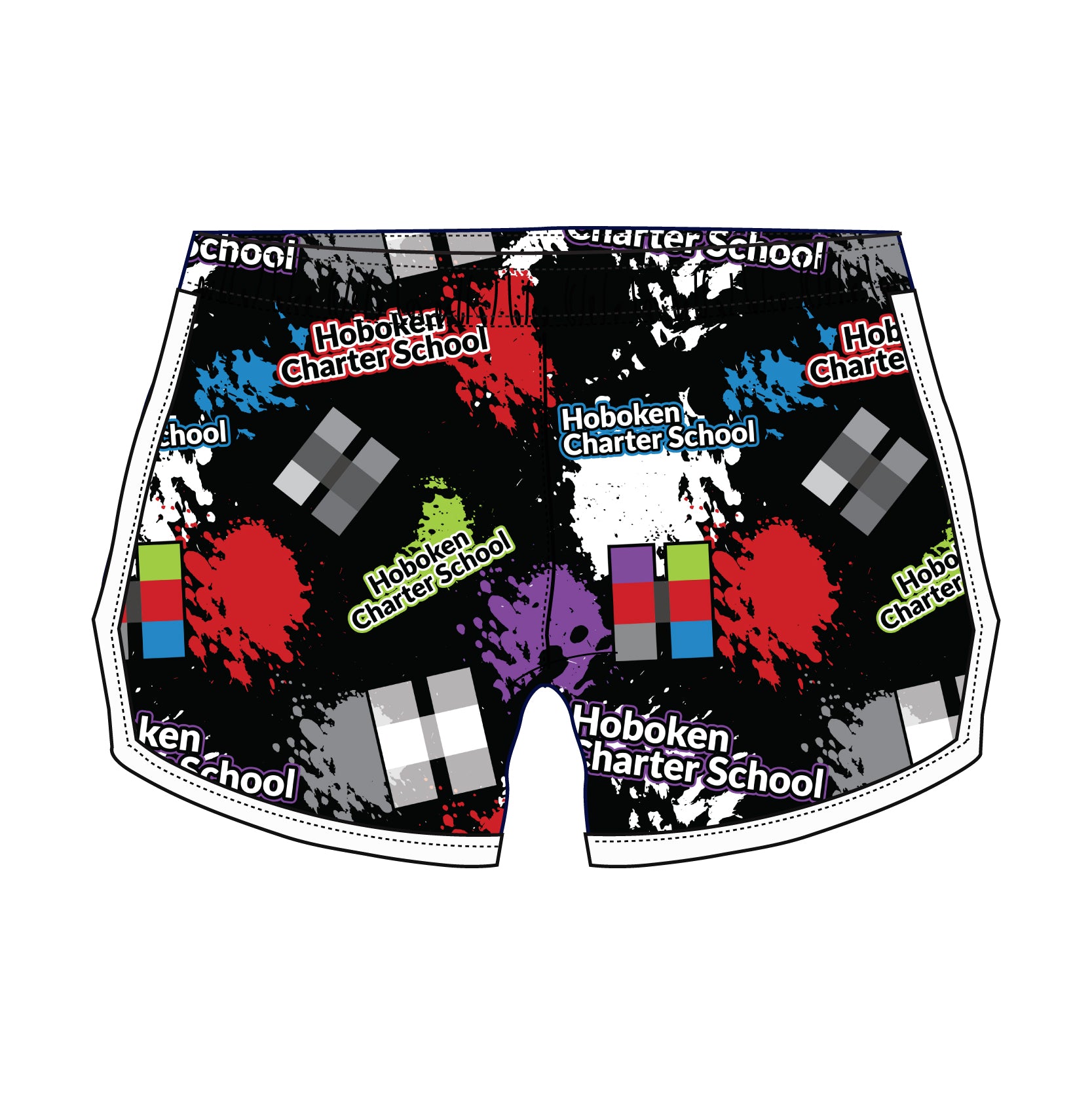 Girls & Womens Hoboken Charter School Shorts - Comfortable Cotton Athletic Shorts for School, Gym & Casual Wear - Perfect for PE Class, Sports & Summer Activities