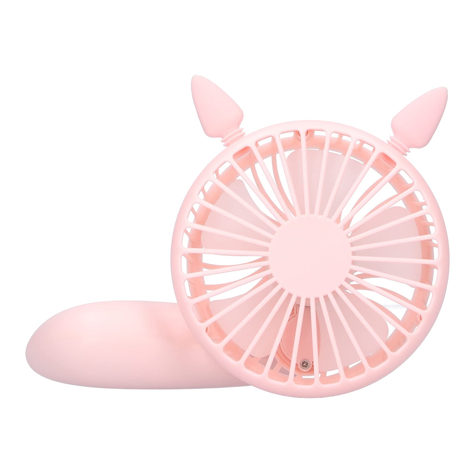 Pwshymi Portable USB Handheld Fan - 180° Adjustable Mini Cooling Fan for Office, Home & Travel - Pink Electric Desk Fan for Personal Use, Work & Outdoor Activities