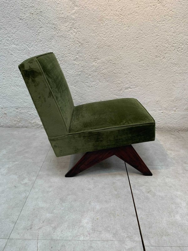Pierre Jeanneret Mid-Century Modern Sofa Chair | Authentic Chandigarh Chair Replica | Vintage Designer Furniture for Living Room, Lounge & Office