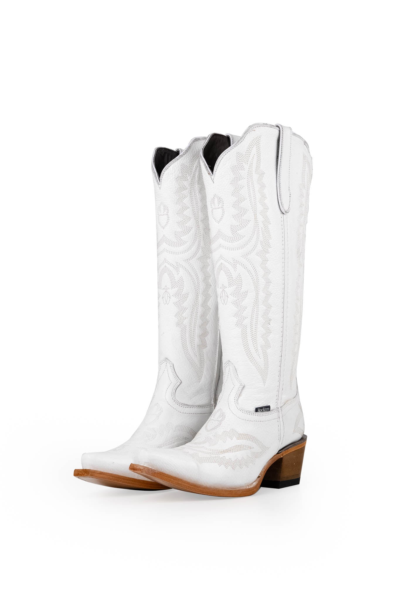 Valencia Tall Snip Toe Cowgirl Boots for Women - Western Riding Boots with Pointed Toe & Leather Upper - Perfect for Country Dancing, Rodeo, and Western Fashion