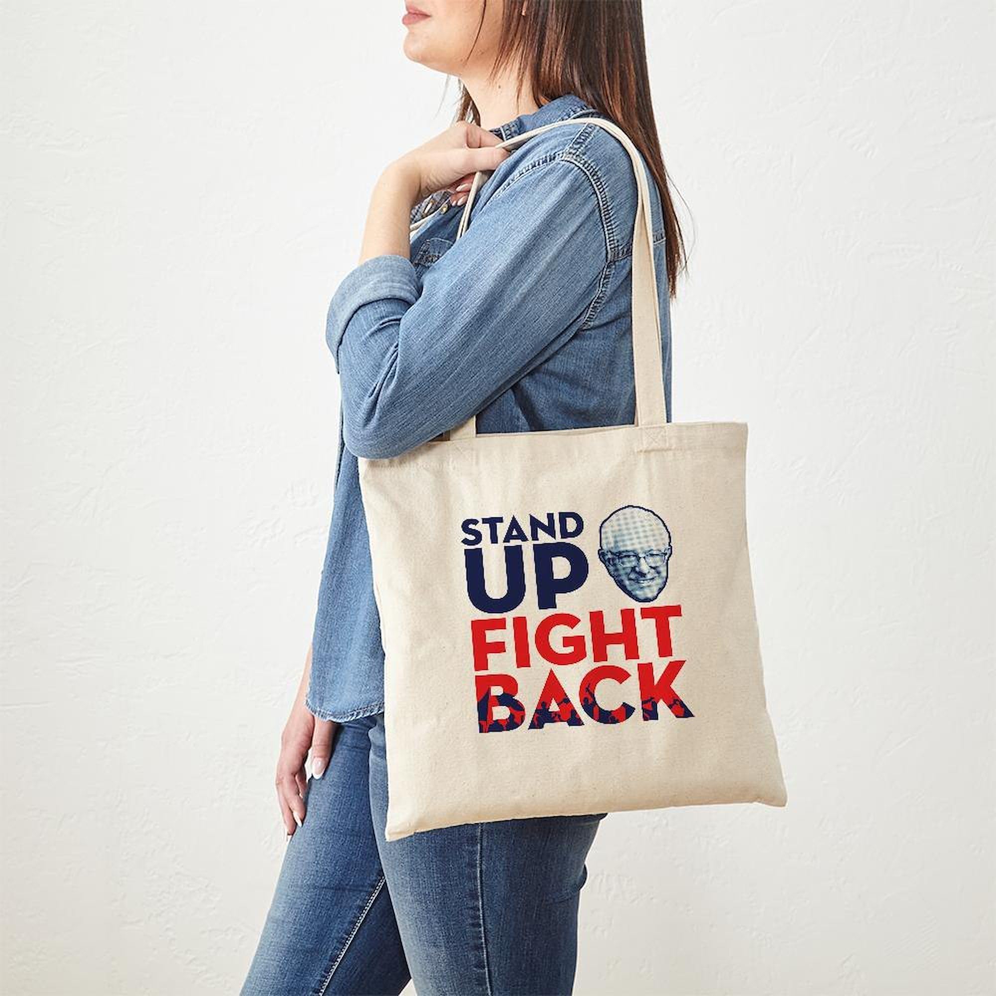 Fight Back Tote Bag - Eco-Friendly Natural Canvas Reusable Shopping Bag for Groceries, Beach & Daily Use | CafePress
