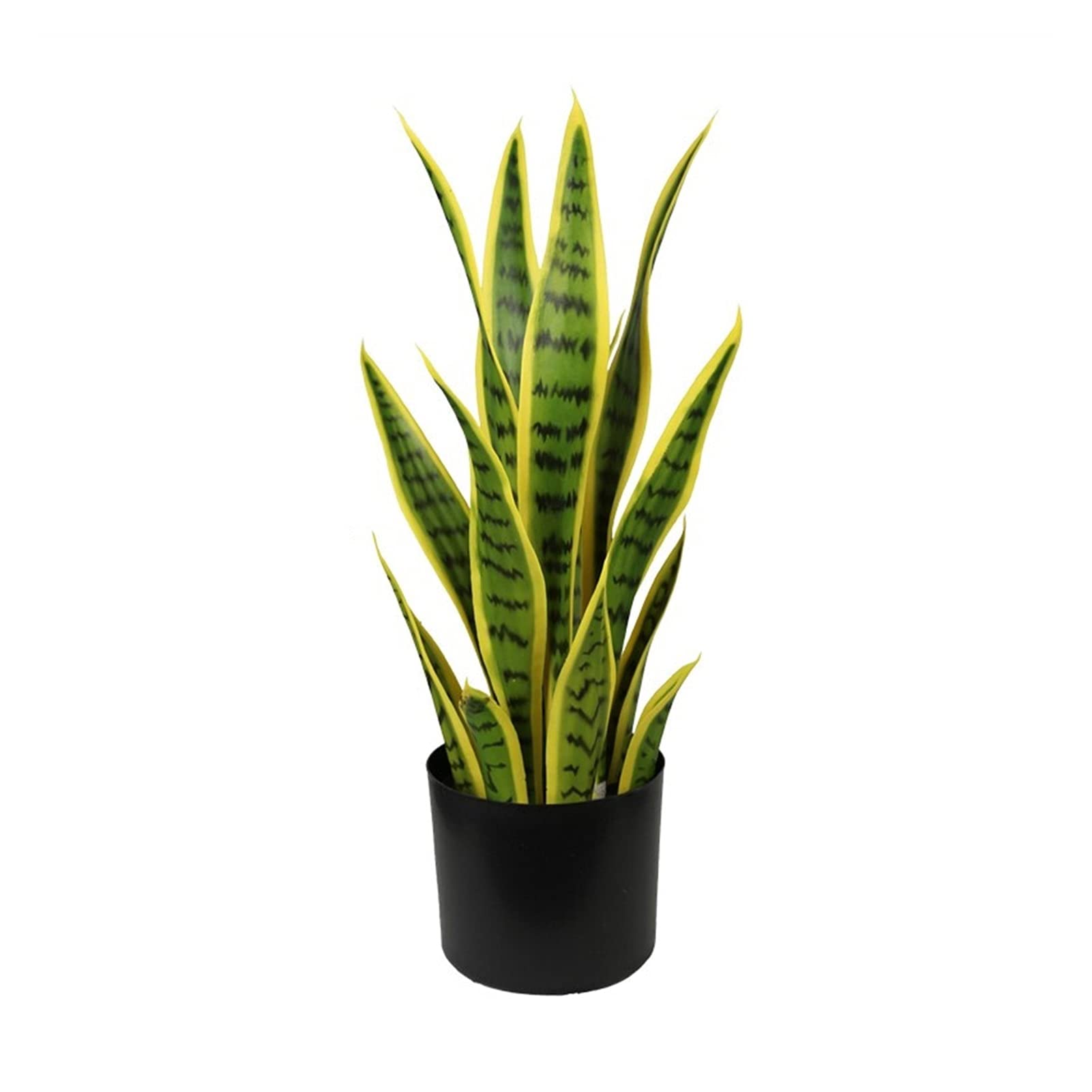 Artificial Potted Plant - Yellow Tiger Piran Faux Greenery for Home Decor, Office, Cottage, Patio & Party | Low-Maintenance Houseplant for Indoor & Outdoor Use