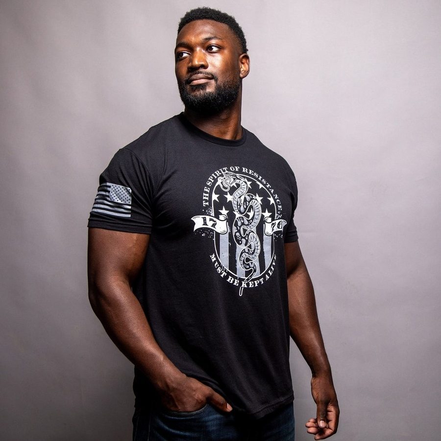 Spirit of Resistance Graphic T-Shirt - Black Cotton Tee for Men & Women | Protest, Activism & Casual Wear