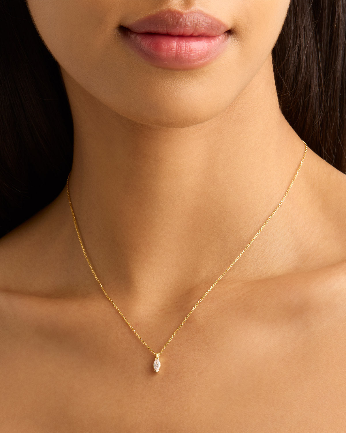 14K Solid Gold Floating Petal Lab-Grown Diamond Necklace for Women - Elegant Dainty Pendant Jewelry Gift for Anniversary, Valentine's Day & Special Occasions