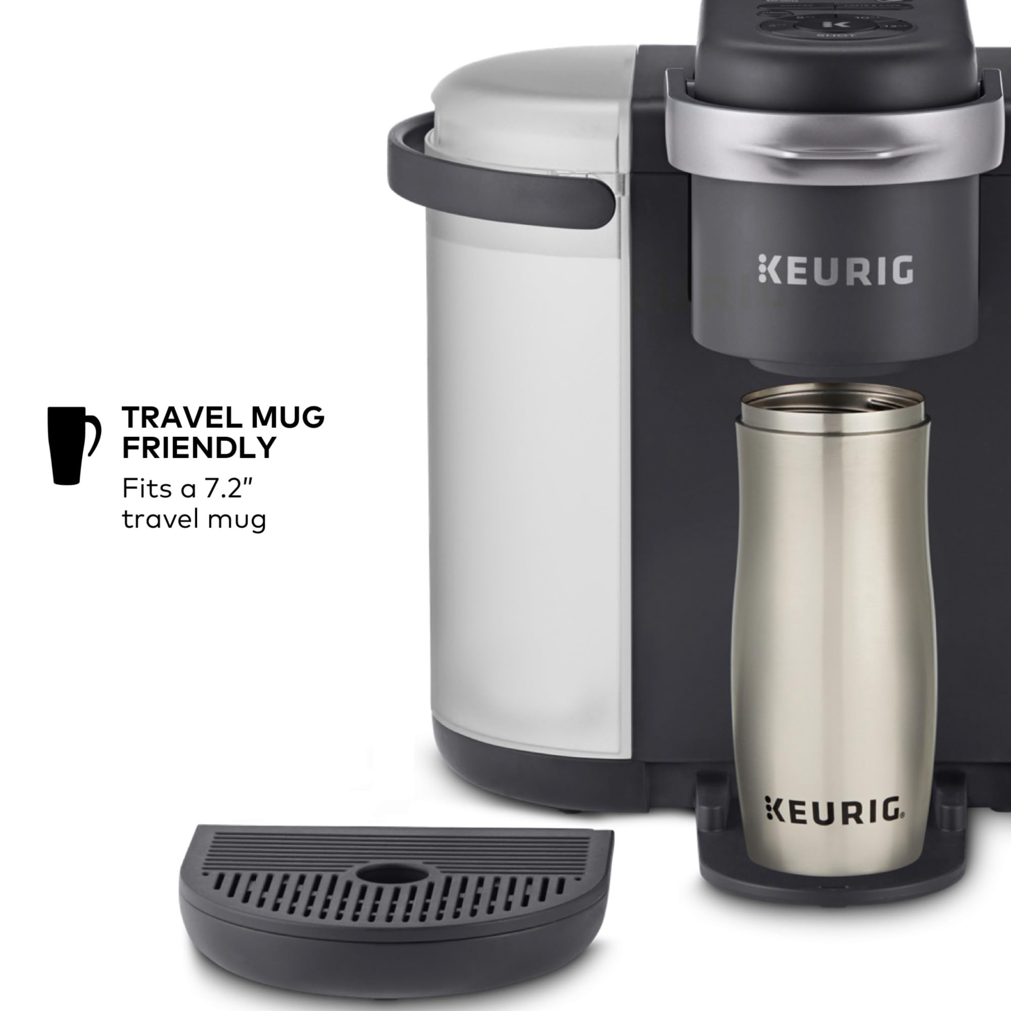 Keurig K-Cafe Single Serve Coffee Maker with Latte & Cappuccino Function - Includes 32 K-Cup Pods (Dark Charcoal) - Perfect for Home, Office & Small Spaces