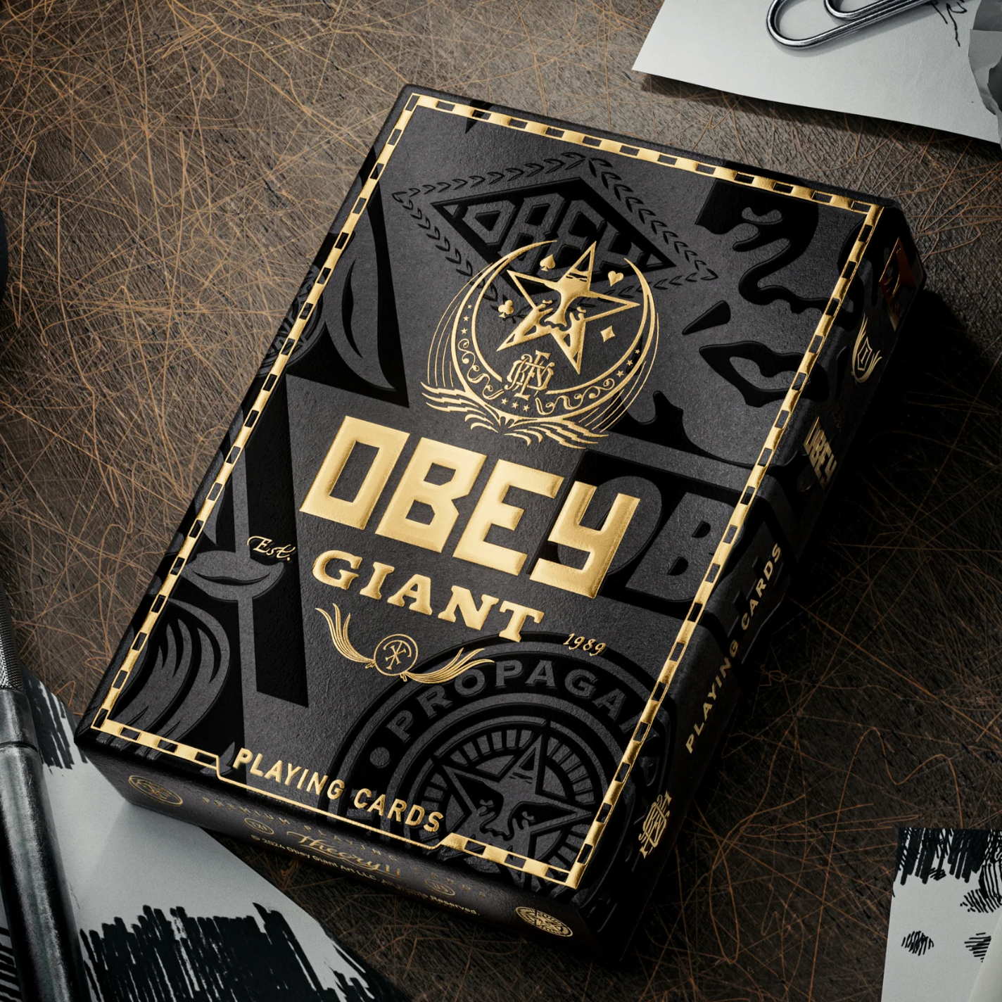 Premium Obey Playing Cards Gold Edition - Luxury Poker Cards for Magic Tricks, Cardistry & Collectors - Perfect for Game Nights & Professional Performances