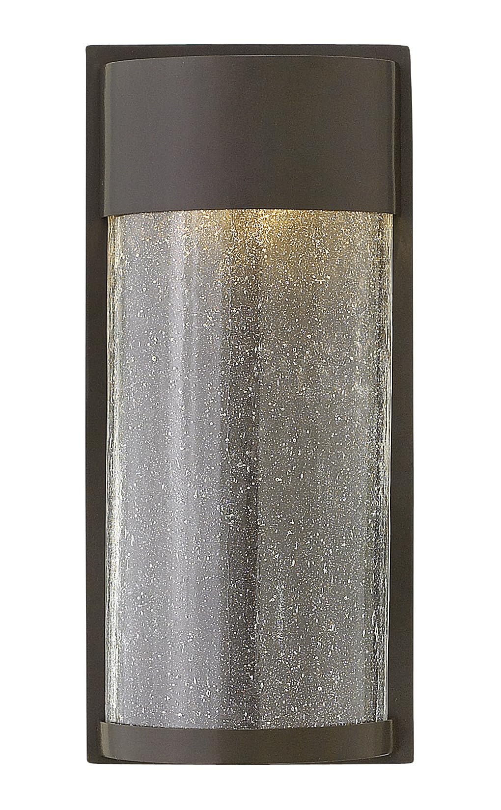 Hinkley Shelter Small Wall Mount Outdoor LED Lantern - Aluminum Fixture with Clear Seedy Glass Shade, Dark Sky Compliant & ADA Approved in Buckeye Bronze Finish - Perfect for Porch, Patio, Garden & Entryway Lighting