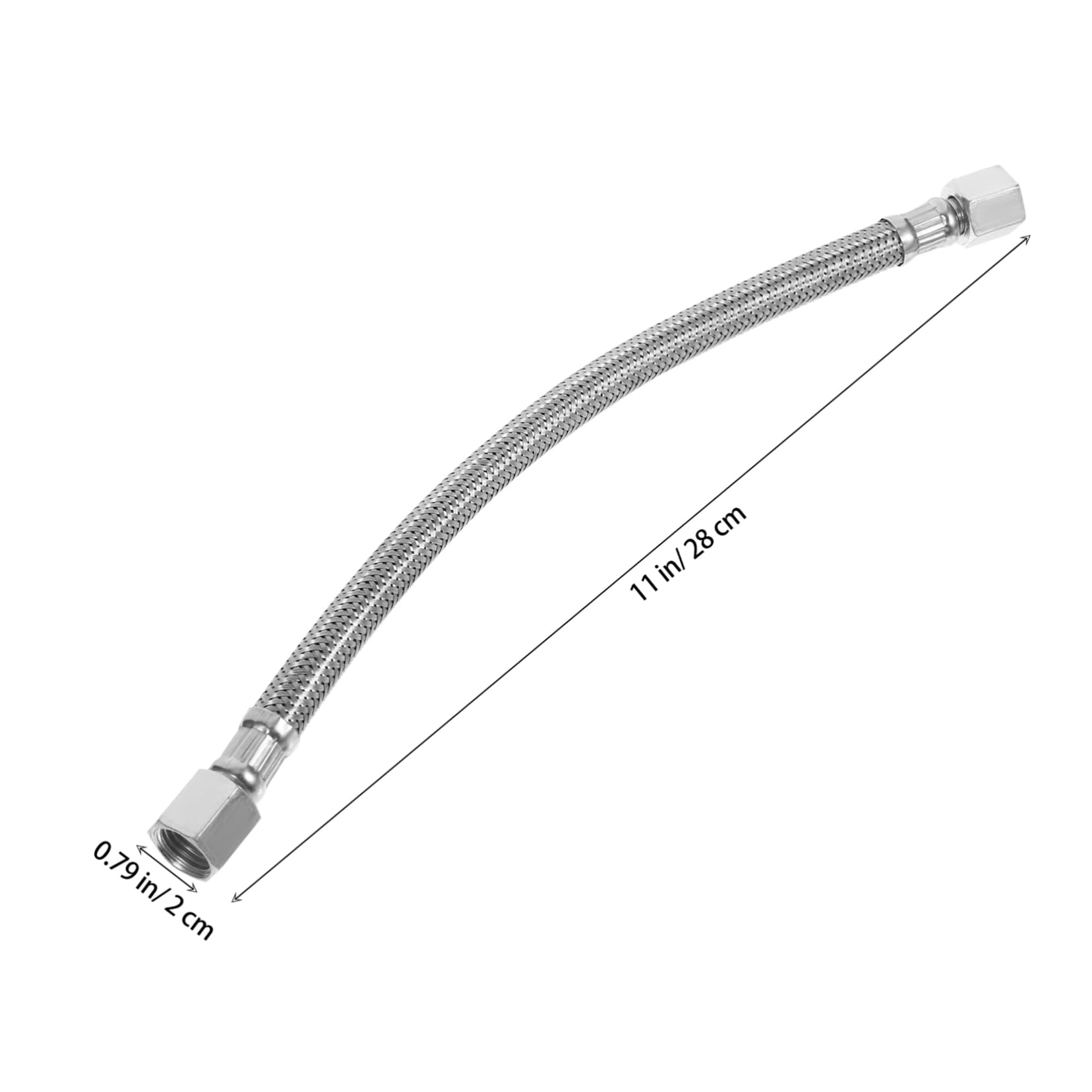 BUGUUYO Stainless Steel Air Compressor Hose - Flexible Replacement Tube for Drain & Exhaust | Workshop & Garage Use