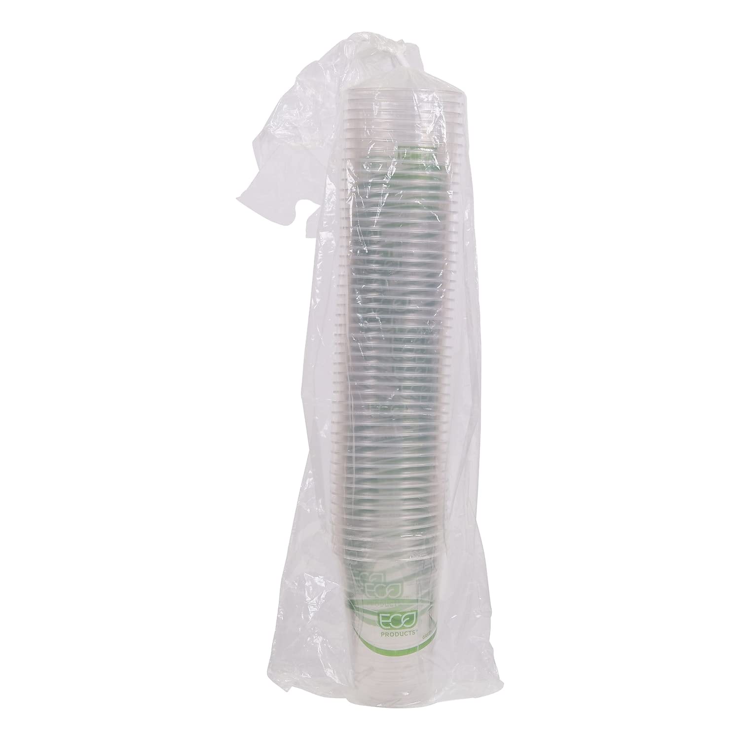 Eco-Products EPCC16GS GreenStripe 16oz Compostable Cold Cups - 50/Pack, 20 Packs/Case | Biodegradable & Eco-Friendly Drinkware for Parties, Picnics, and Office Use