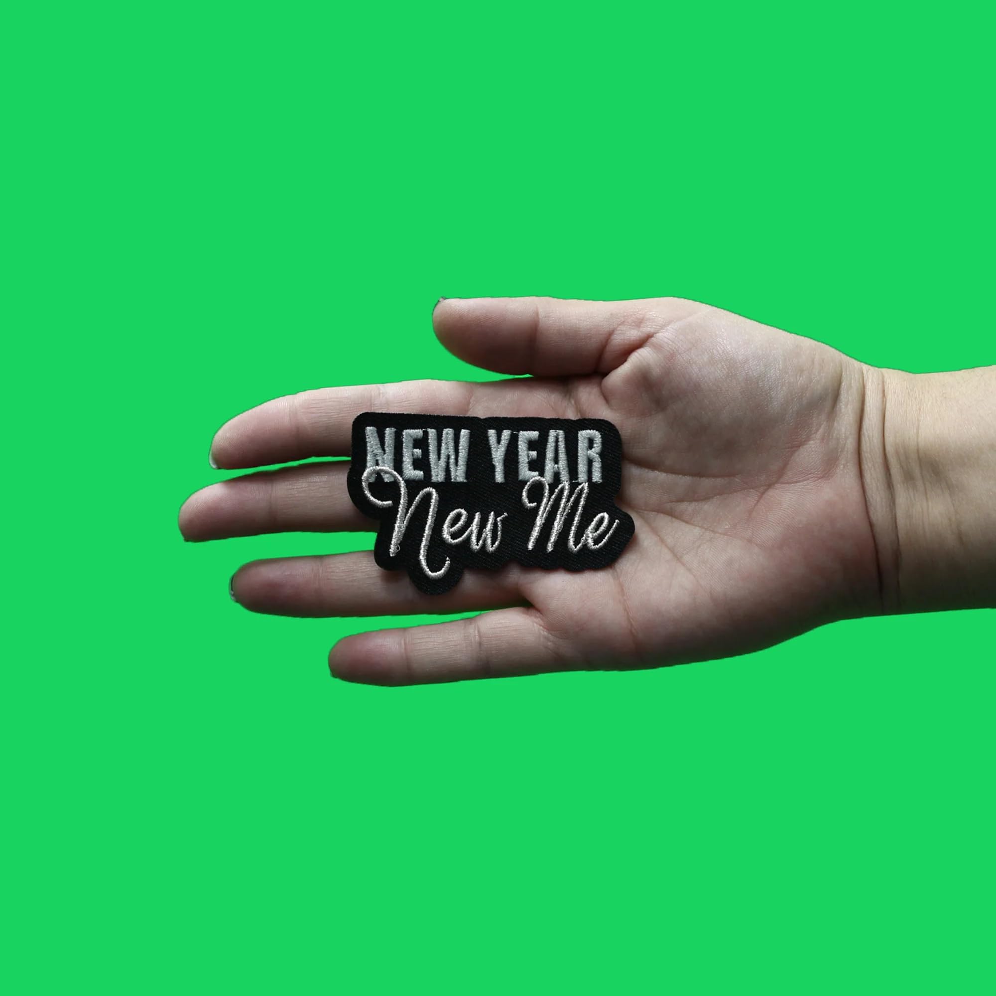 New Year New Me Motivational Embroidered Iron-On Patch - Perfect for DIY Clothing, Hats, Bags & Gifts