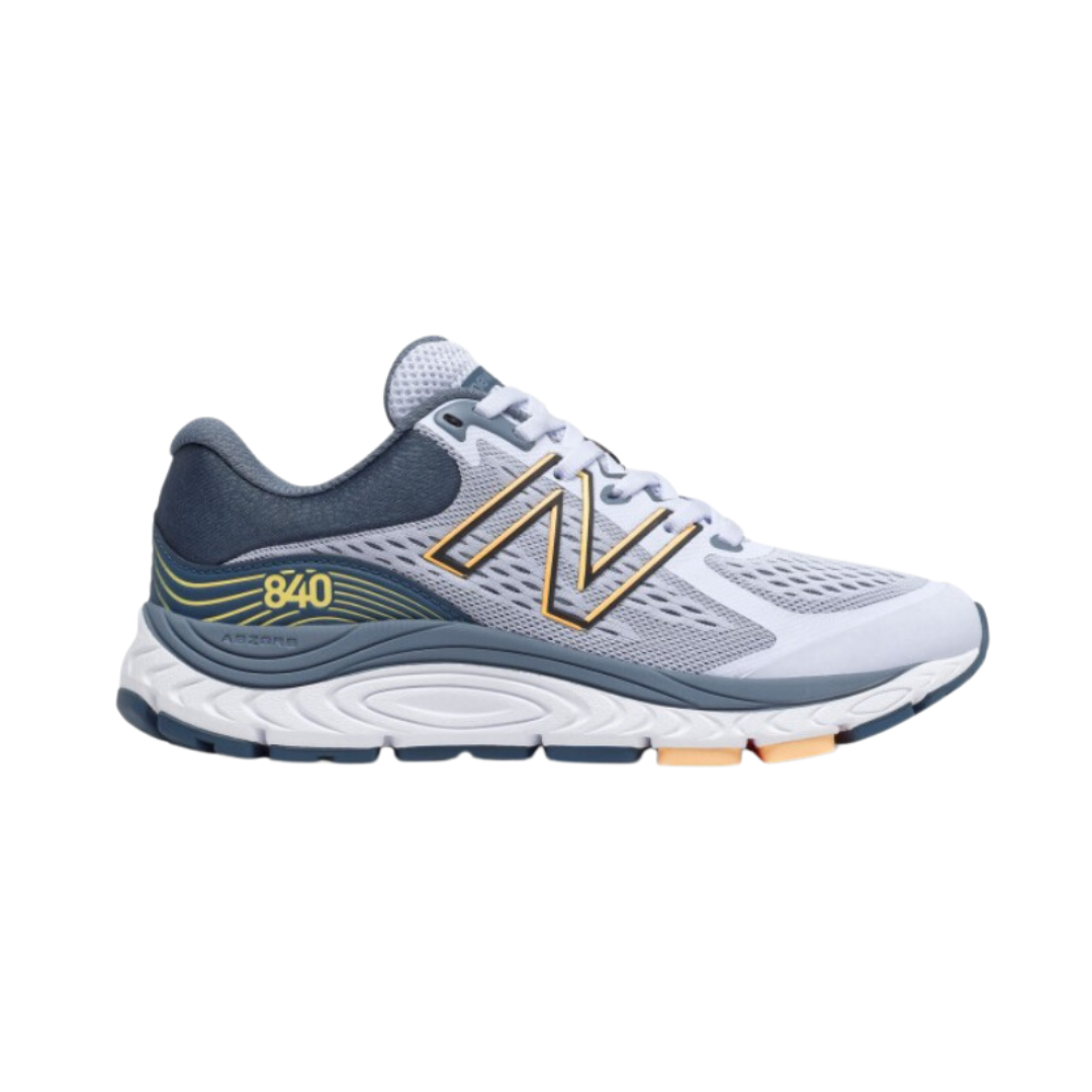 New Balance Women's 840v5 Running Shoes - Silent Grey with Light Mango (B Width) | Lightweight Cushioned Sneakers for Jogging, Gym Workouts & Everyday Comfort