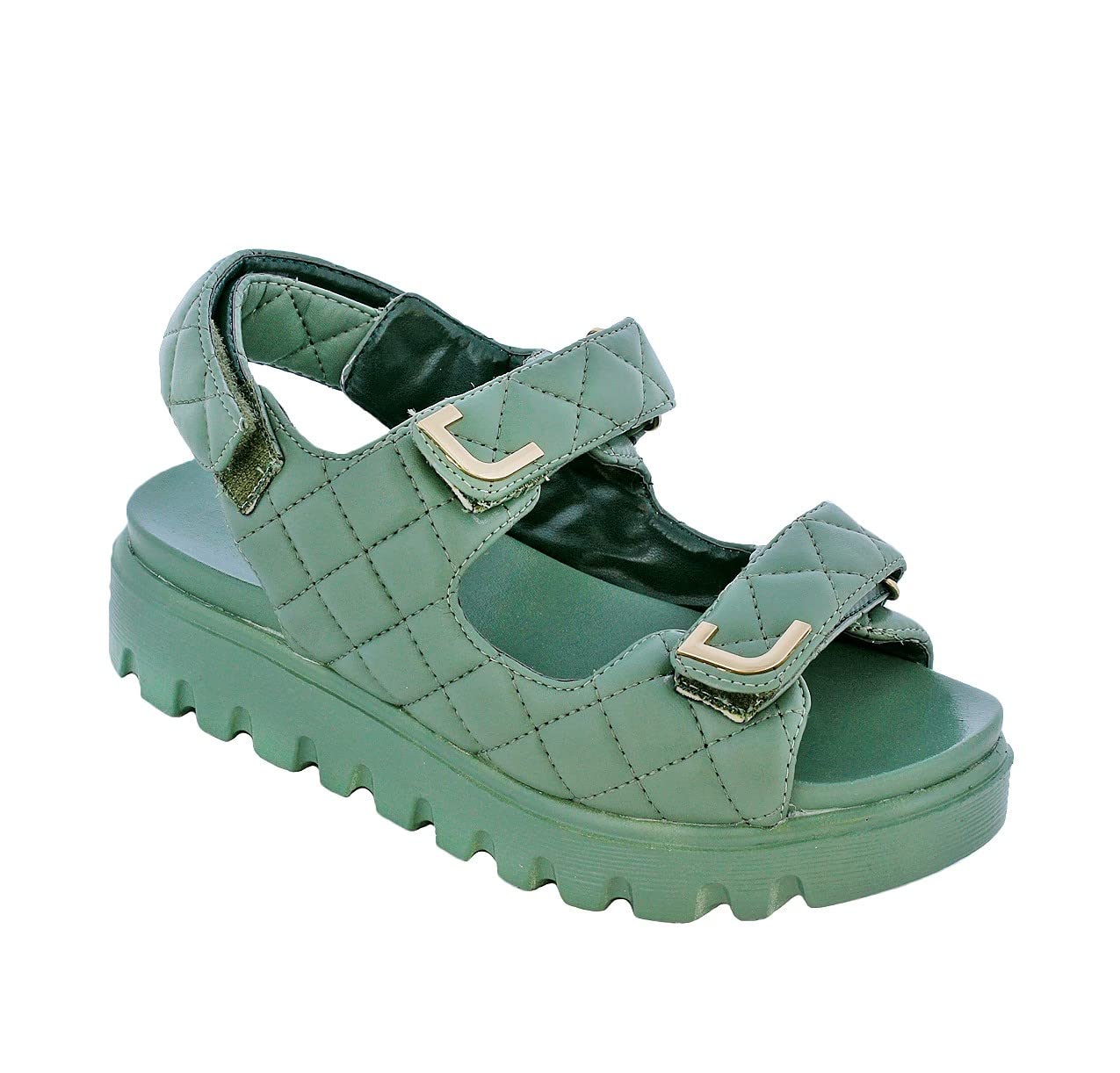 Women's Velcro Flats Platform Sandals - Comfortable Slip-On Summer Shoes for Casual Wear, Walking & Beach Outfits