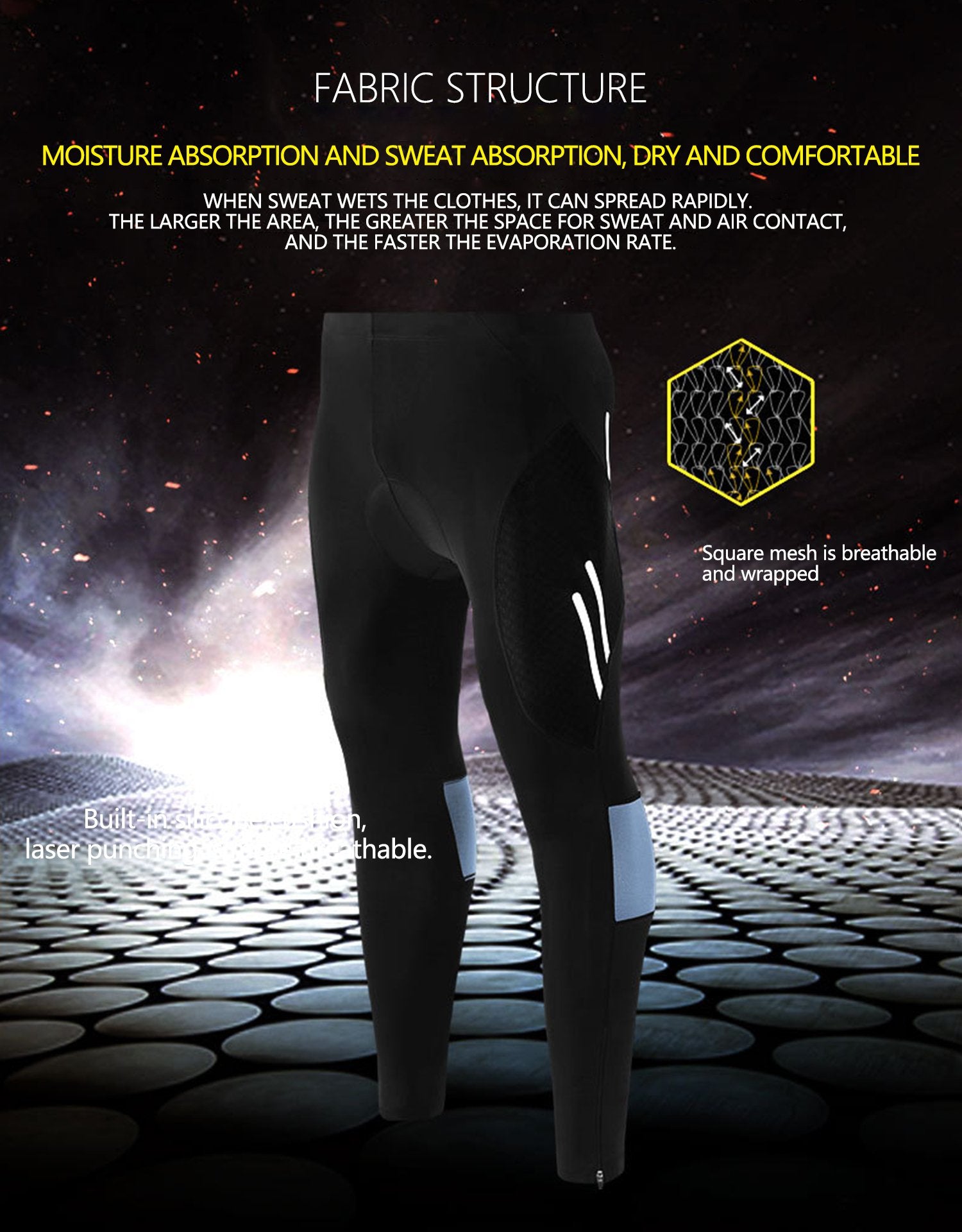 4D Padded Cycling Pants for Men - Breathable Biking Shorts with Zipper Pockets | Perfect for Road Biking, Mountain Cycling & Indoor Training