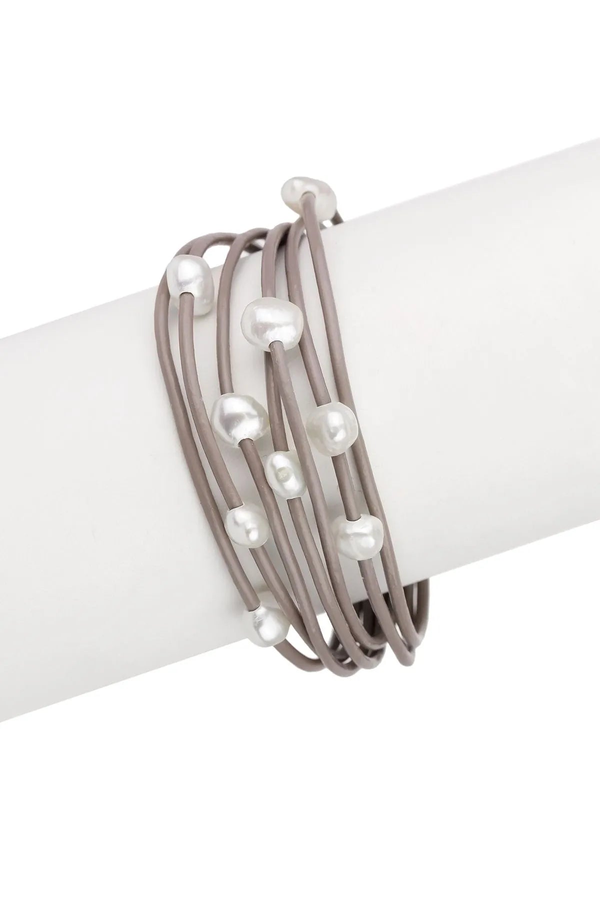 Elegant Multi Strand Leather Pearl Bracelet for Women - Perfect for Weddings, Parties & Special Occasions