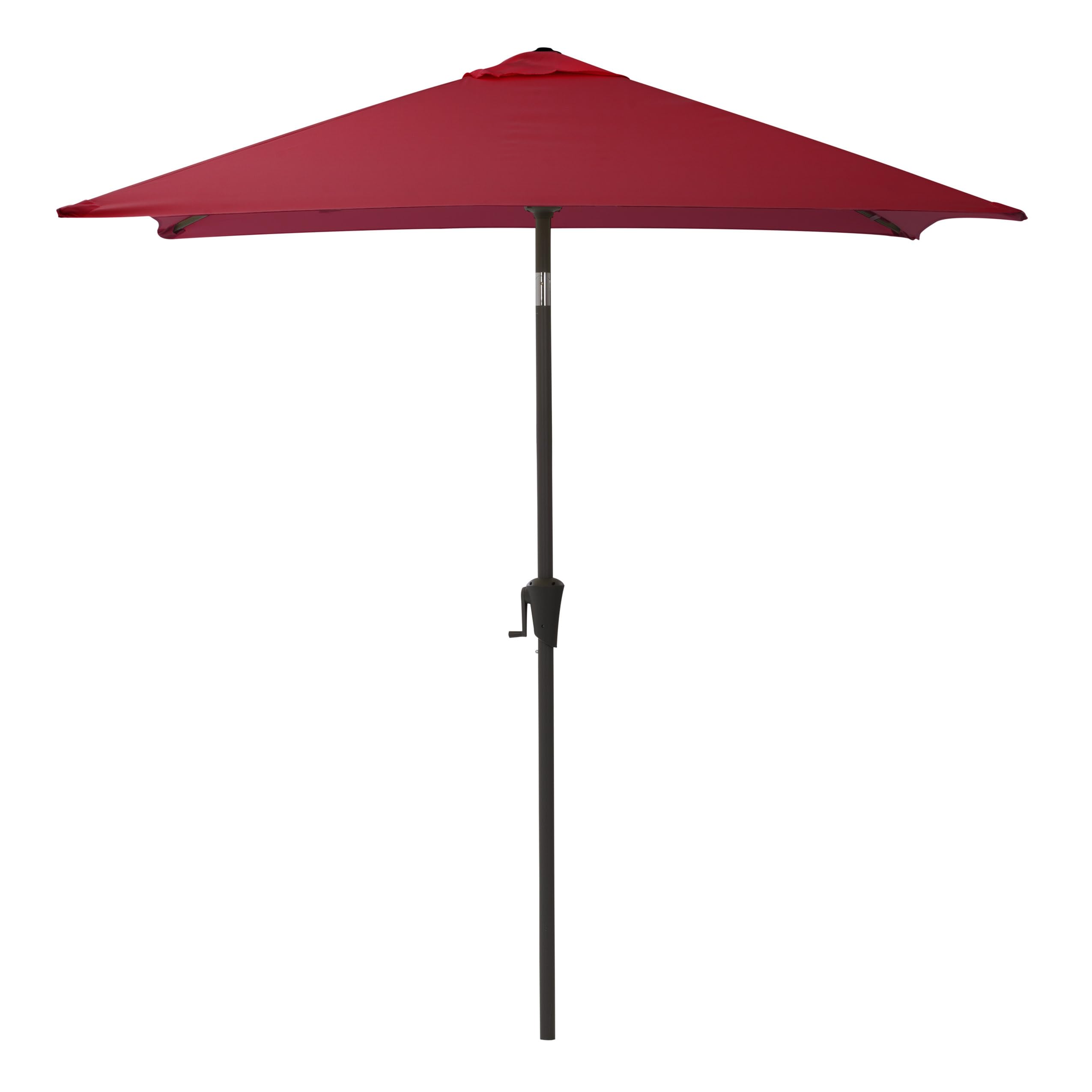 CorLiving PPU-350-U Outdoor Patio Umbrella in Wine Red - UV Protection, Wind Resistant for Backyard, Poolside, and Garden Use