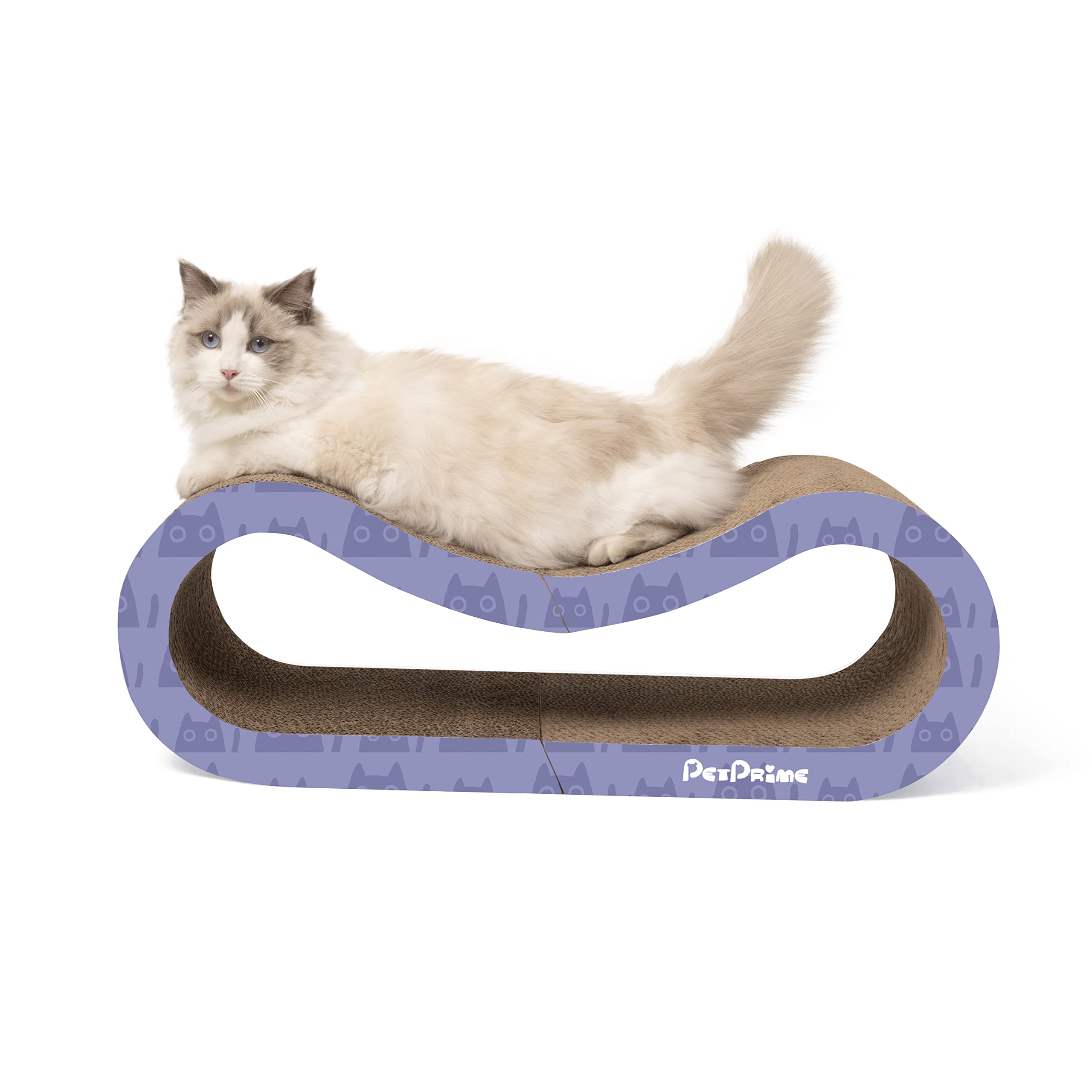Premium Corrugated Cardboard Cat Scratcher Pad with Catnip - Wave Design Pet Scratching Lounge & Sofa Bed - Eco-Friendly Recyclable Cat Toy for Indoor Kittens - Perfect for Playtime, Napping & Claw Maintenance