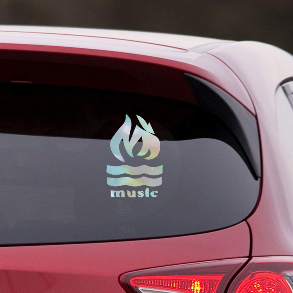 Hot Water Music (Hologram) - Set of 2 Premium Waterproof Vinyl Decal Stickers for Laptop, Phone, Helmet, Car Window, Bumper, Mug, Cup, Door & Wall - Perfect for Music Fans, DIY Decor, Personalizing Devices & Home Decoration