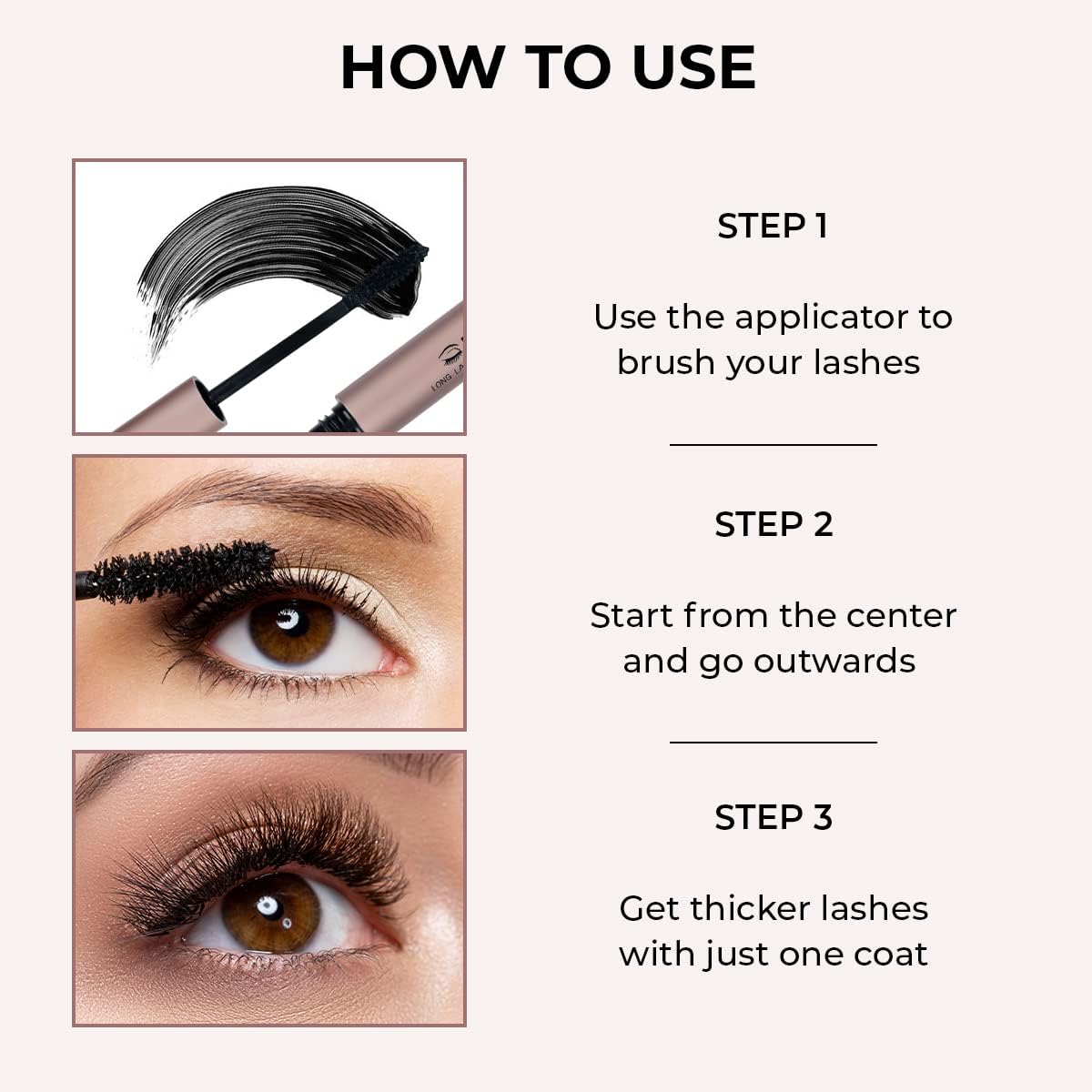 Syfer Dense Mascara - Lengthening, Smudge Proof & Water Resistant | Liquid Lash Extending Tubing Formula | No Clumps, No Flakes | Full-Size Black Mascara for Women (9ml) | Perfect for Daily Wear, Special Occasions & Water Activities