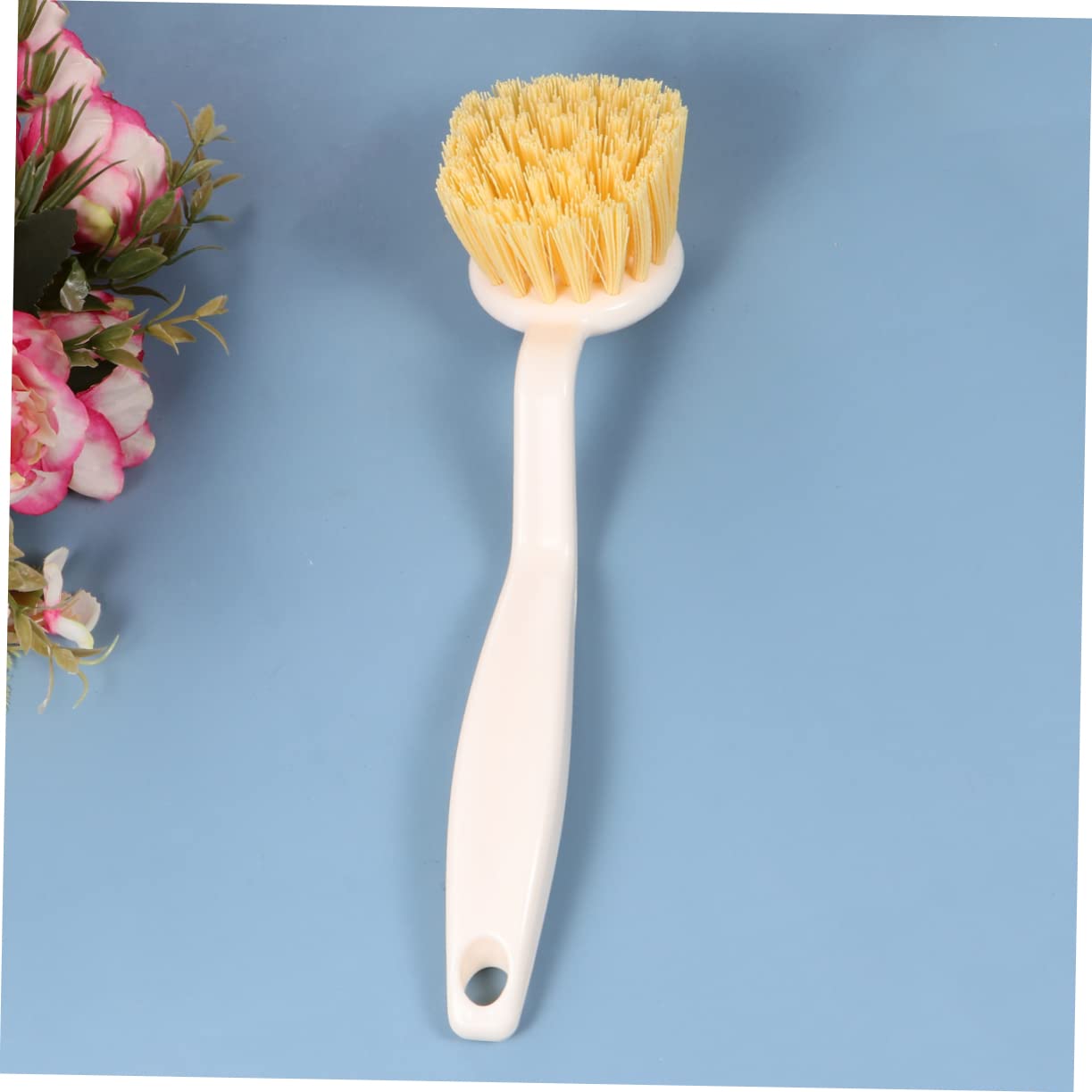 Cabilock 1-Piece Resin Dish Brush with Handle - Heavy Duty Pot Scrubber, Sponge & Kitchen Cleaning Brush for Washing Pans, Pots & Utensils - Perfect for Dishwashing, Sink Cleaning & Household Chores