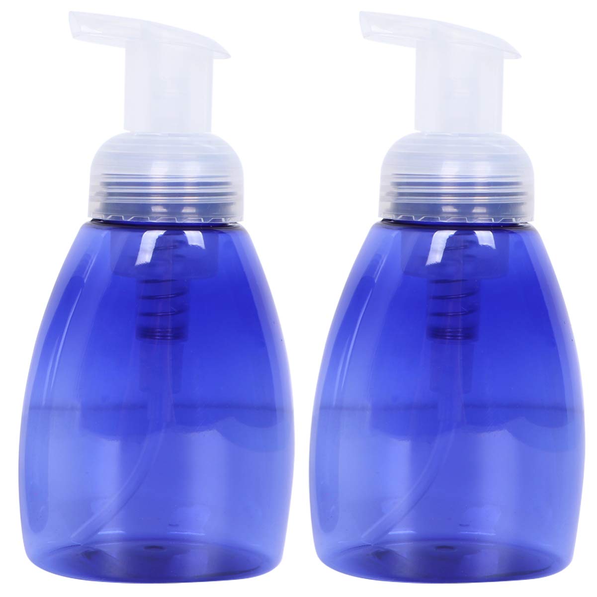 DOITOOL 2-Pack 250ml Empty Travel Bottles - Plastic Foaming Soap Dispensers & Lotion Containers for Shampoo, Cleanser & Skincare (Ideal for Air Travel, Gym & Home Use)