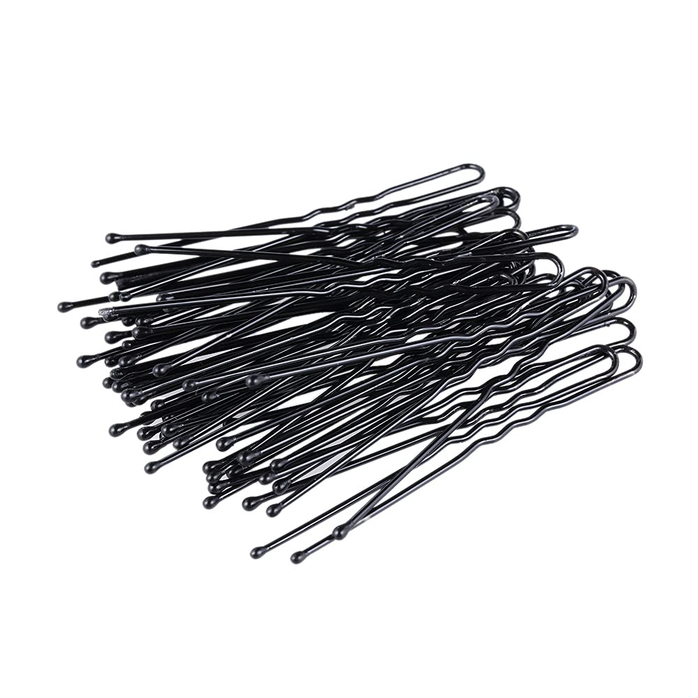 300Pcs U-Shape Bobby Pins - No Slip Grip Hair Clips for Women (6.5cm/2.56in) - Black Hair Accessories for Styling, Updos & Everyday Use - Layfoo