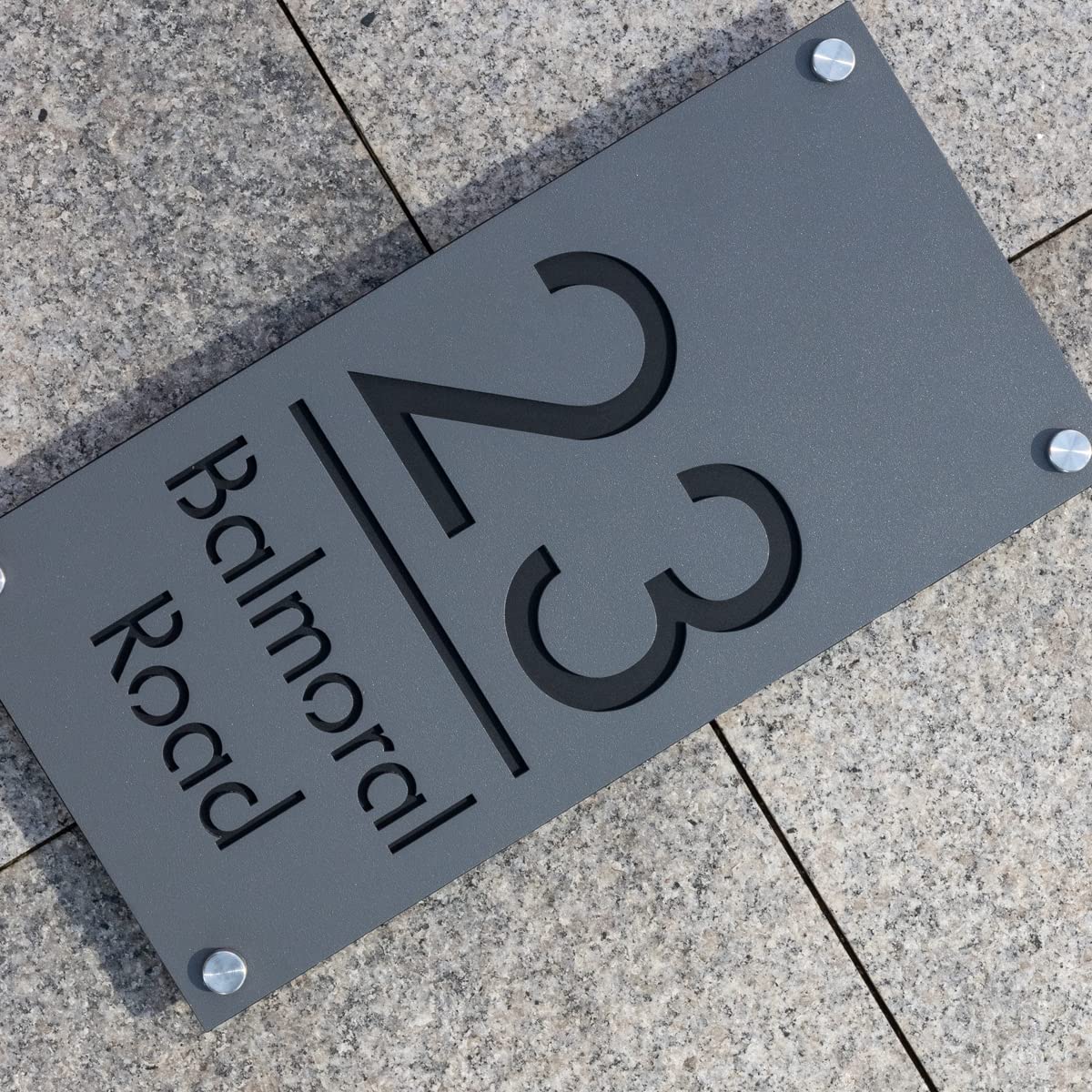 Custom 304 Stainless Steel Modern House Numbers - Personalized Outdoor Address Plaque Sign for Home, Mailbox & Front Door | Durable Weatherproof Design for Houses, Apartments & Office Buildings