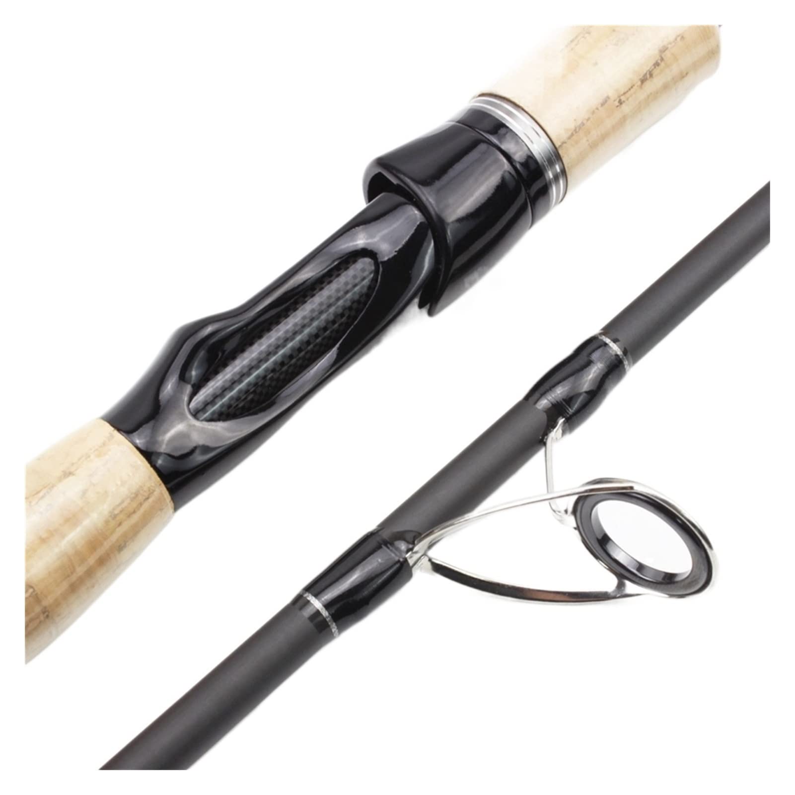 Carbon Fiber Fishing Rod 4-Piece Travel Pole - Portable Fast Action Spinning Rod for Trout & Bass (2.7m) - Ideal for Camping, Hiking & Backpacking Trips