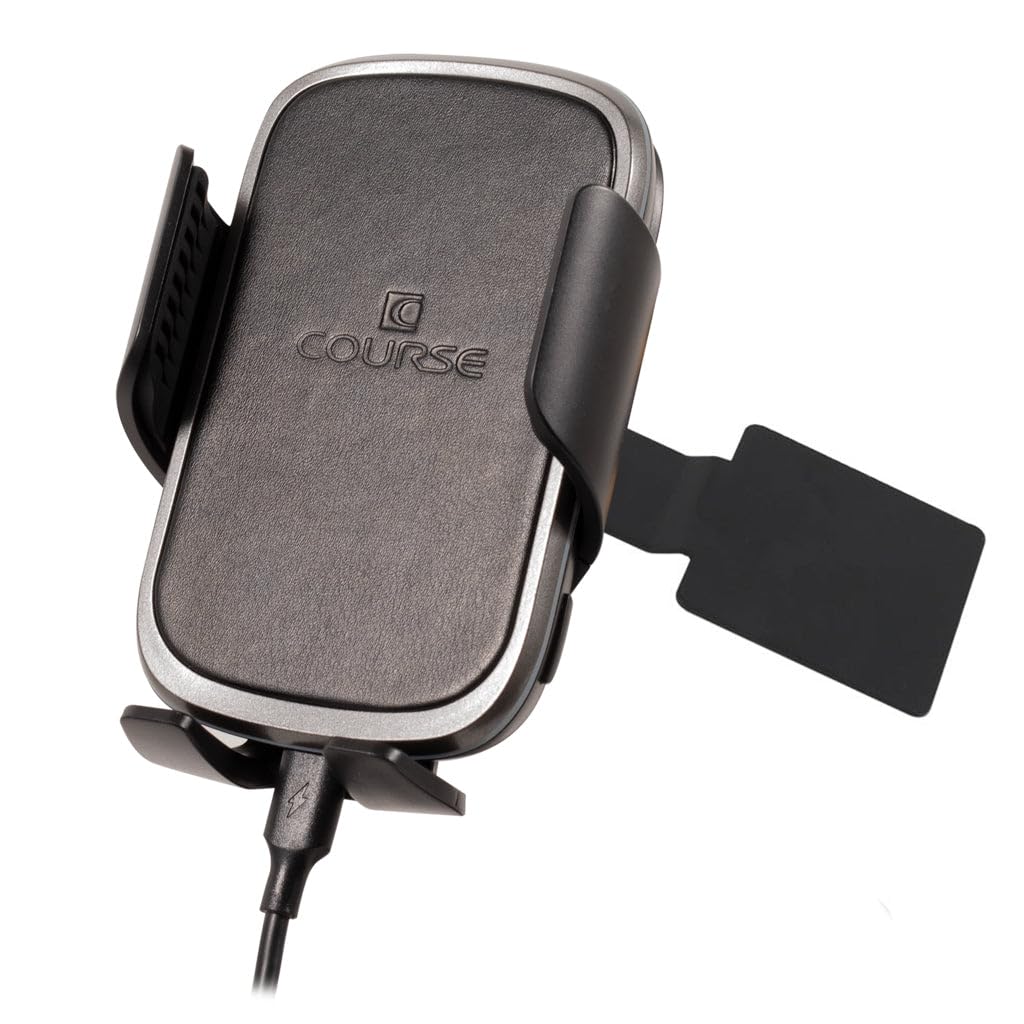 Course Motorsports DirectFit Automatic Gripping Wireless Charger & Phone Holder for Toyota Tundra (2014-2021) - Black | Secure Phone Mount for Off-Roading, Commuting & Hands-Free Driving