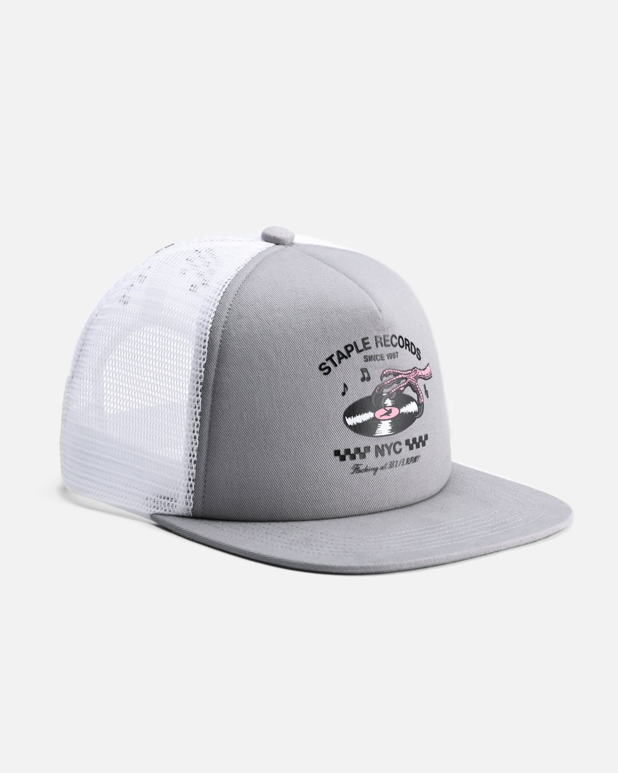 Vintage Style Staple Records Trucker Hat - Adjustable Snapback for Men & Women - Perfect for Music Festivals, Concerts, and Outdoor Activities
