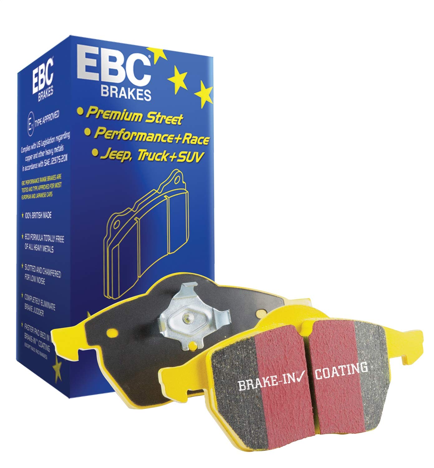 EBC Brakes DP42330R Yellowstuff Brake Pads - High Performance Ceramic Brake Pads for Sports Cars, Track Racing & Daily Driving