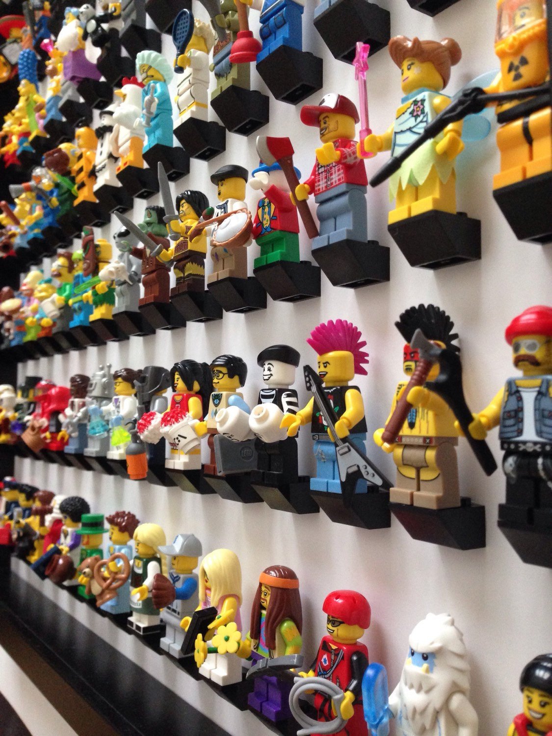 Large Black Display Frame for Lego® Minifigures - Showcase & Protect Your Collection - Perfect for Home Decor, Office Display, and Gift Giving